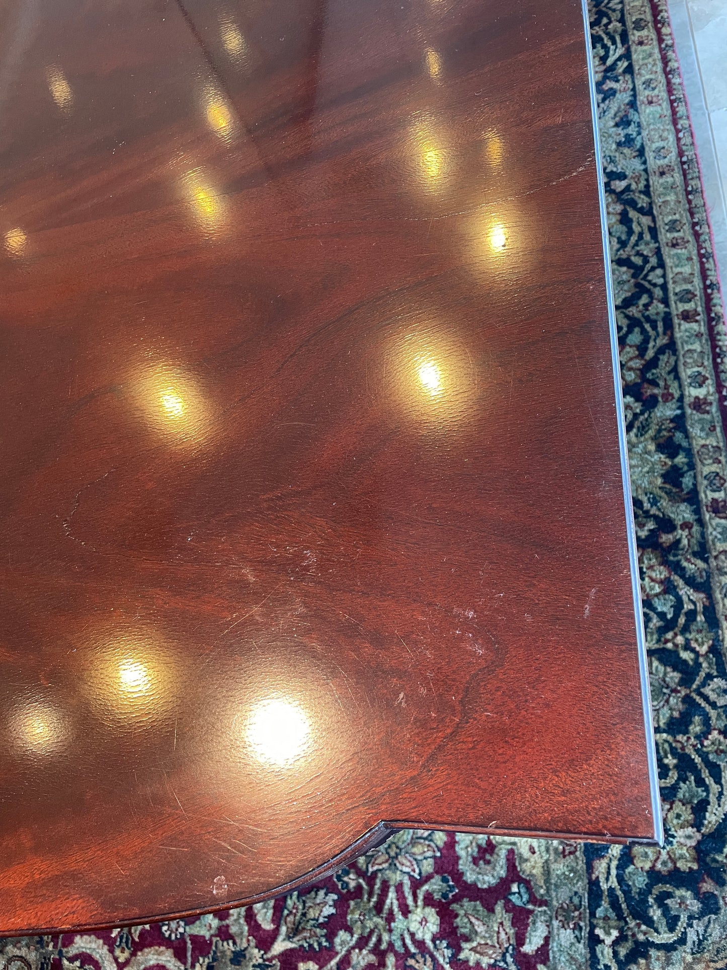 Baker Double Pedestal Dining Table, AS IS (0OX001)