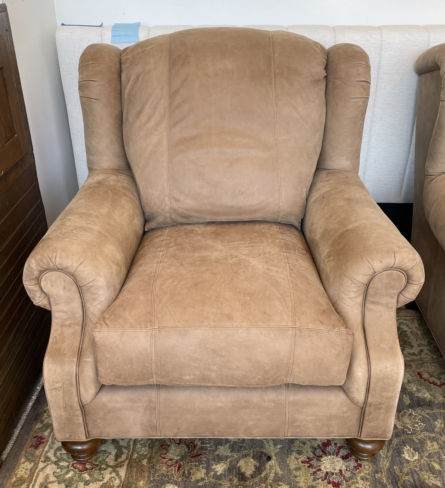 Henredon Overstuffed Mirco-suede Chair (Four available 0ED00D 0ED00E 0ED00F 0ED00G)
