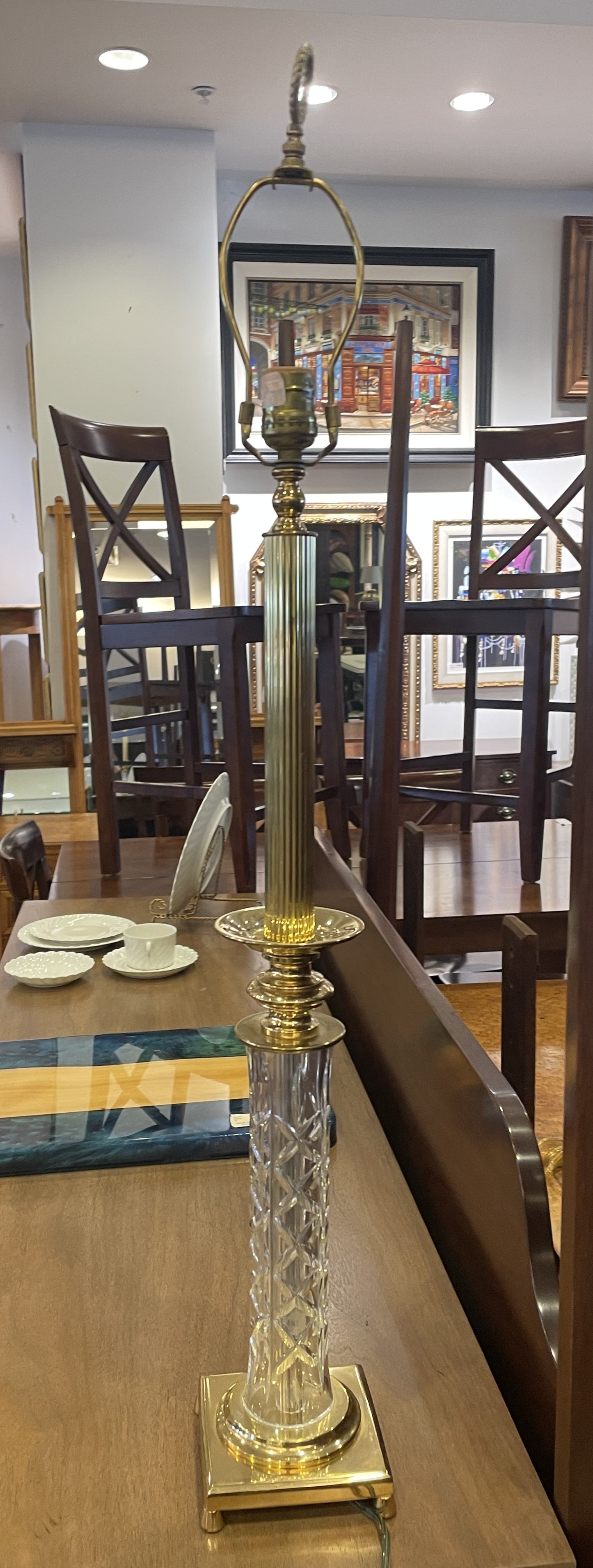 Waterford Stick Lamp, AS IS, no shade (0HO00G)