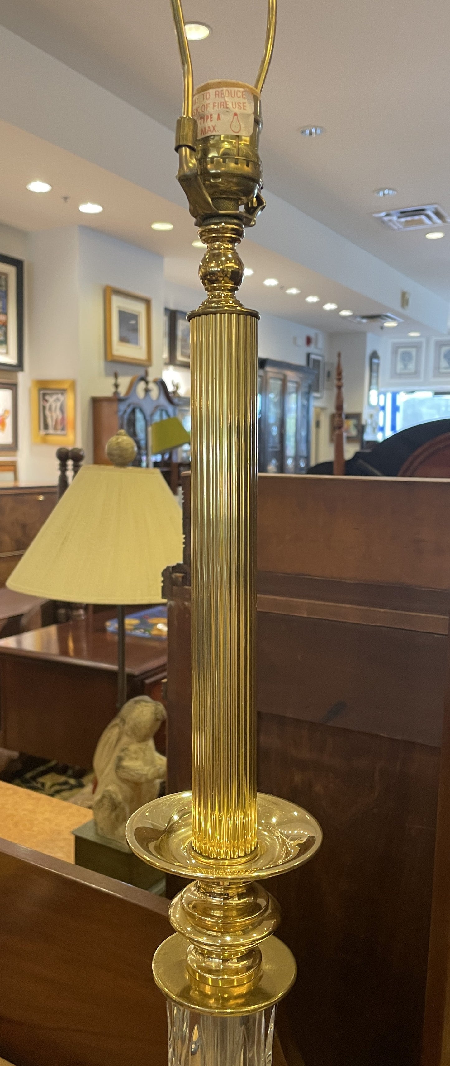 Waterford Stick Lamp, AS IS, no shade (0HO00G)