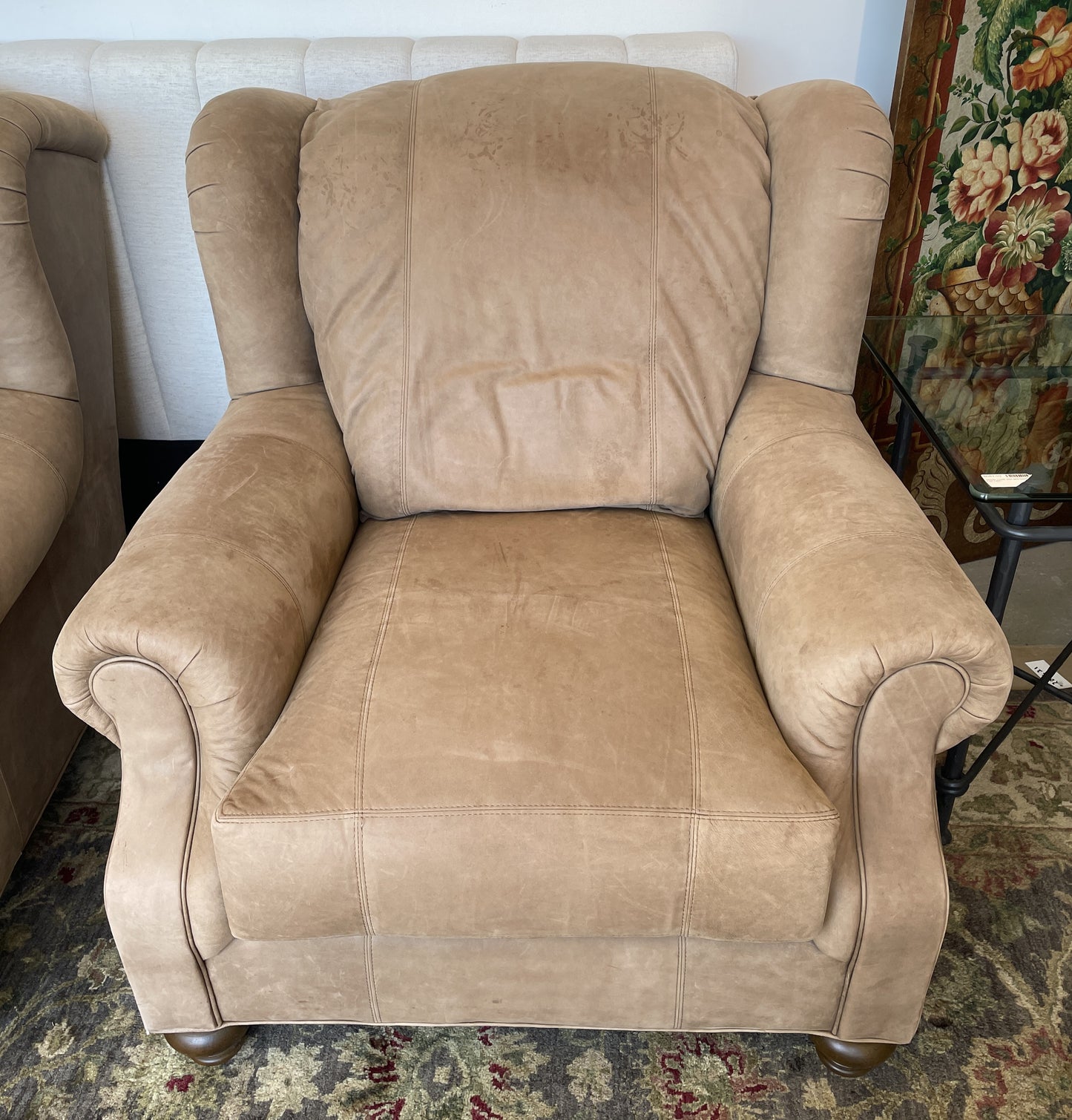 Henredon Overstuffed Mirco-suede Chair (Four available 0ED00D 0ED00E 0ED00F 0ED00G)