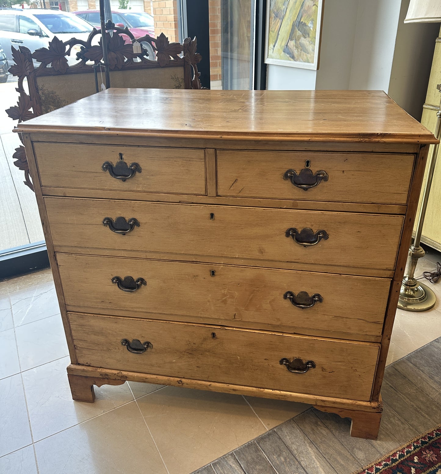 Antique Pine Block Front Chest (0NW00E)