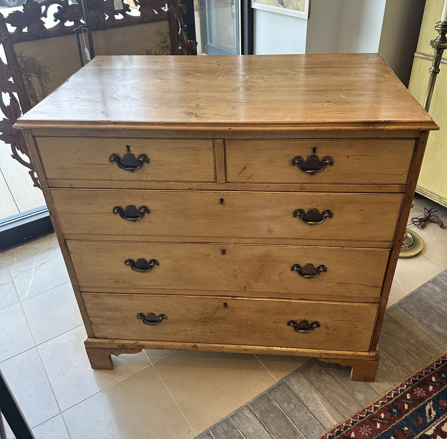 Antique Pine Block Front Chest (0NW00E)
