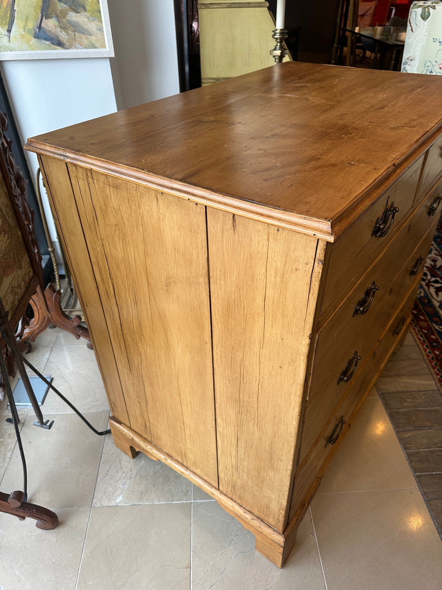 Antique Pine Block Front Chest (0NW00E)