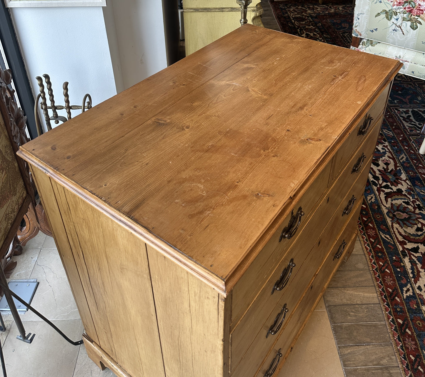 Antique Pine Block Front Chest (0NW00E)