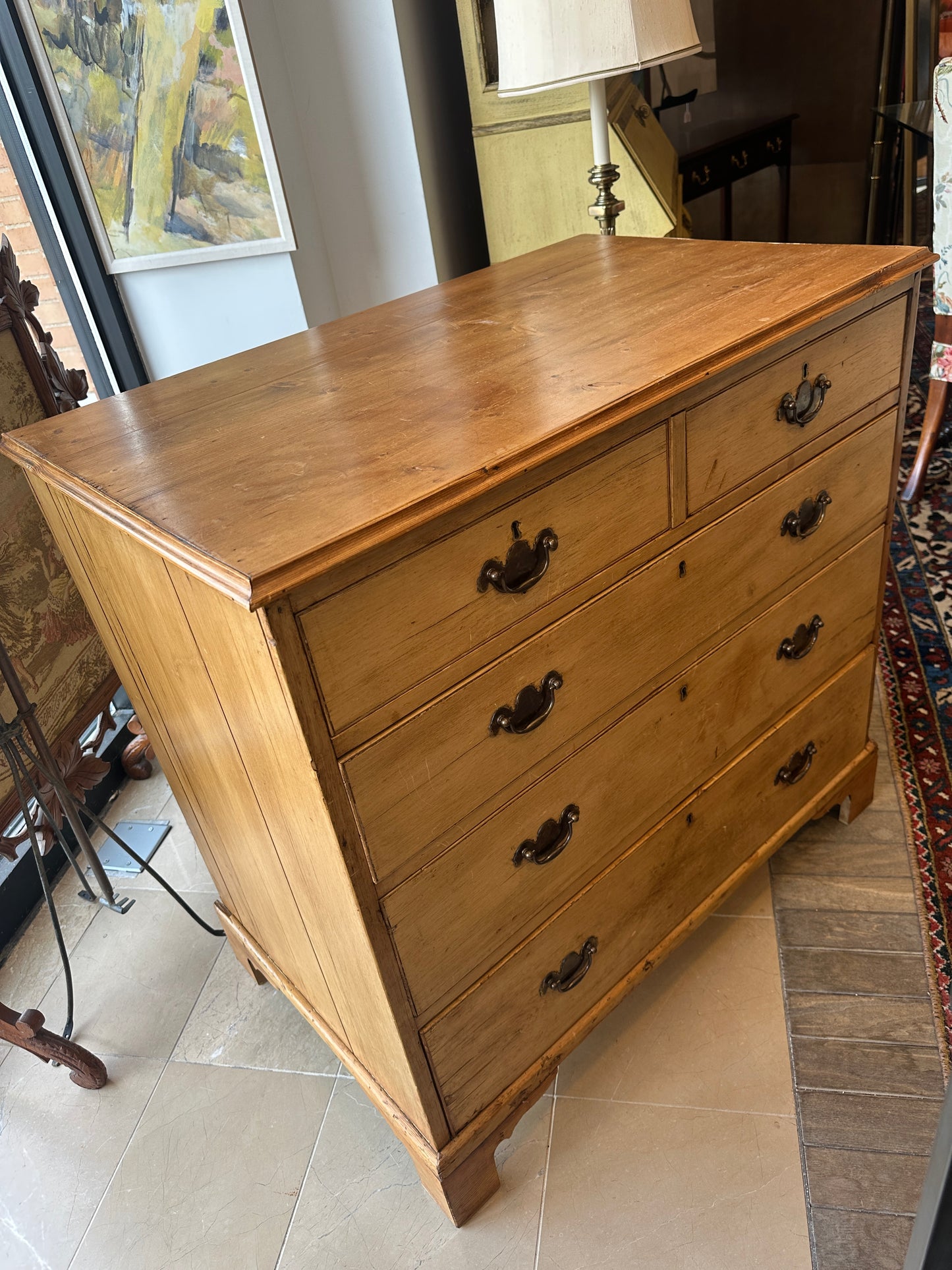 Antique Pine Block Front Chest (0NW00E)
