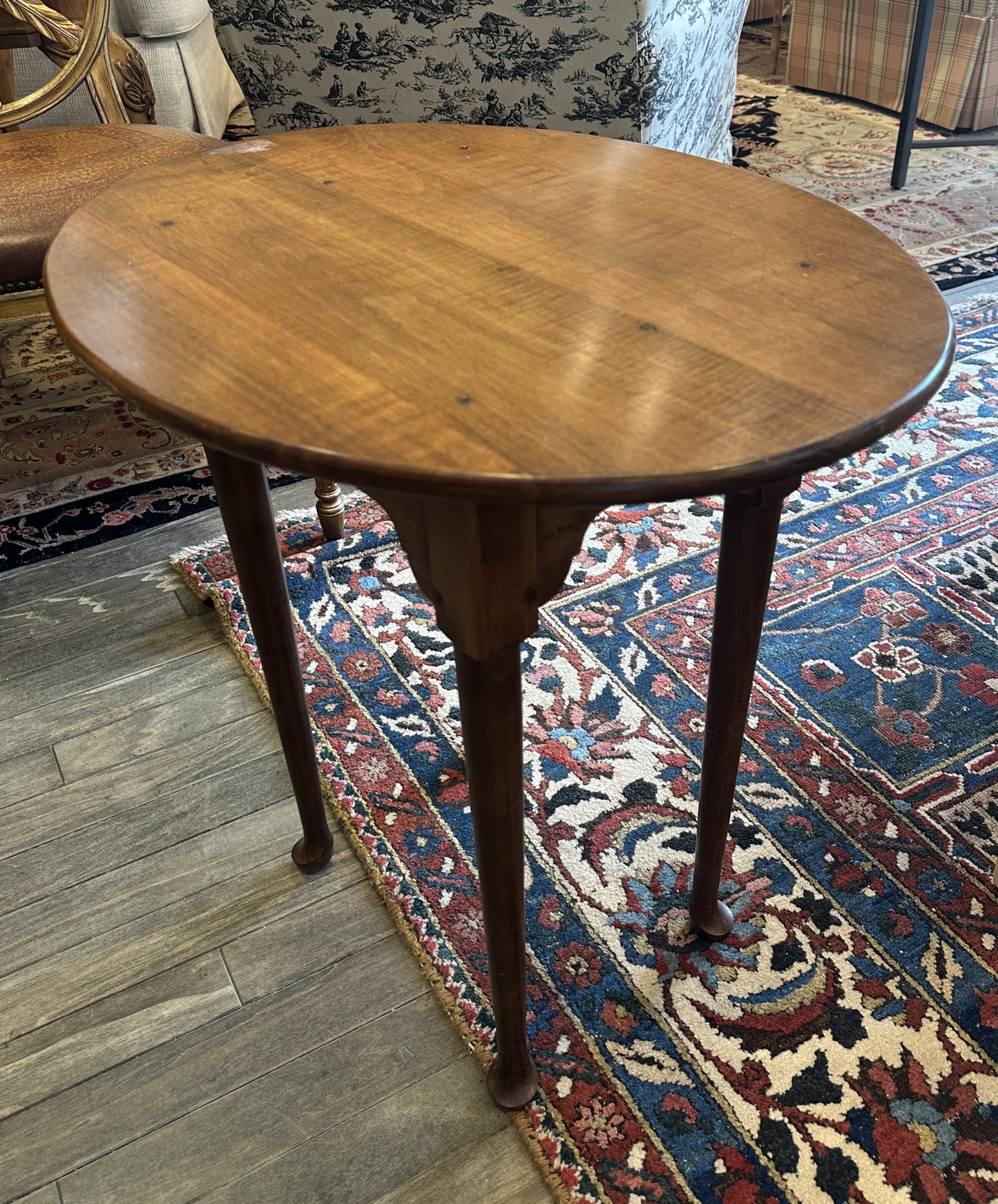 Michael Camp Bench Made Oval End Table (0C4019)