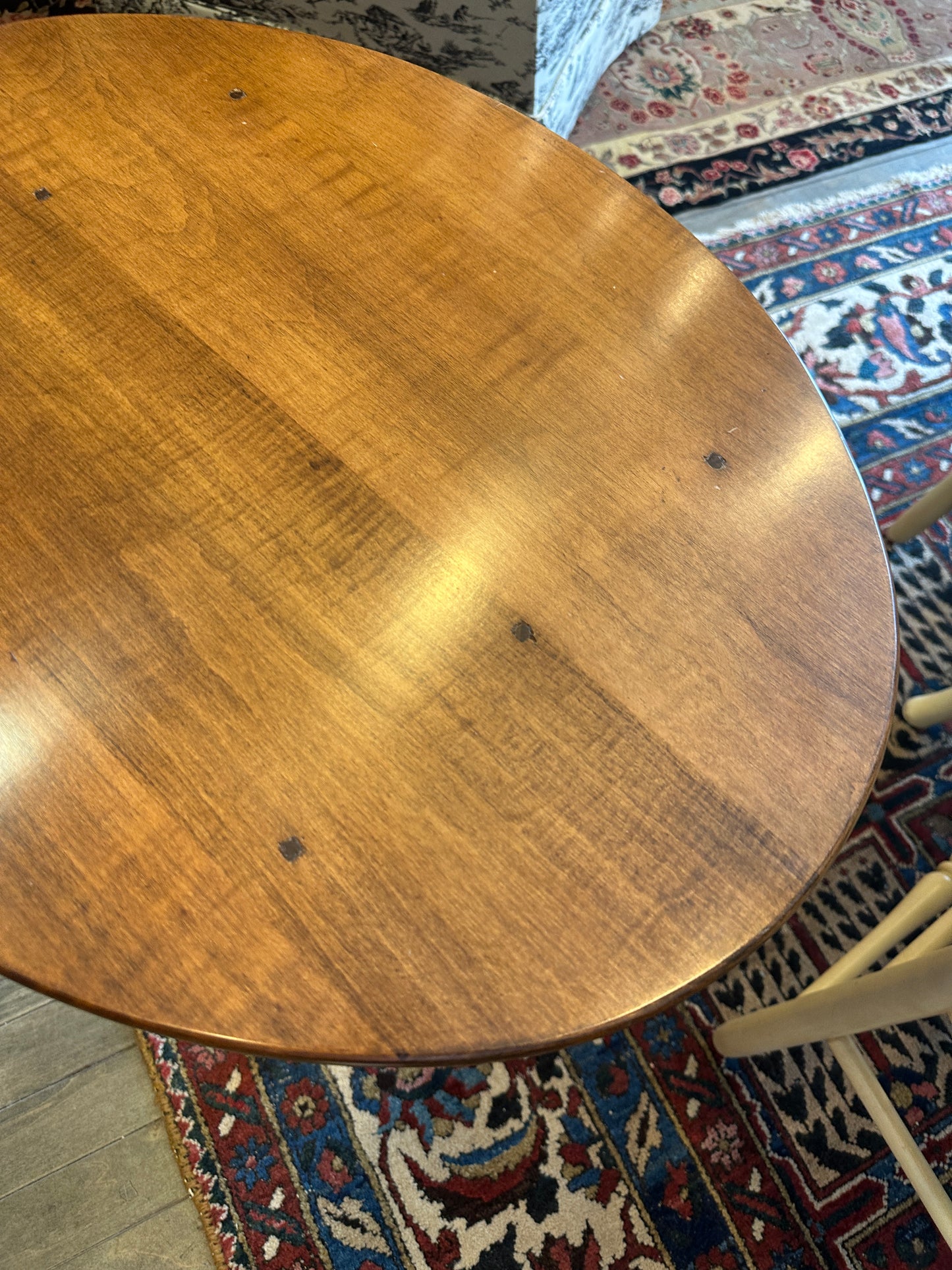 Michael Camp Bench Made Oval End Table (0C4019)