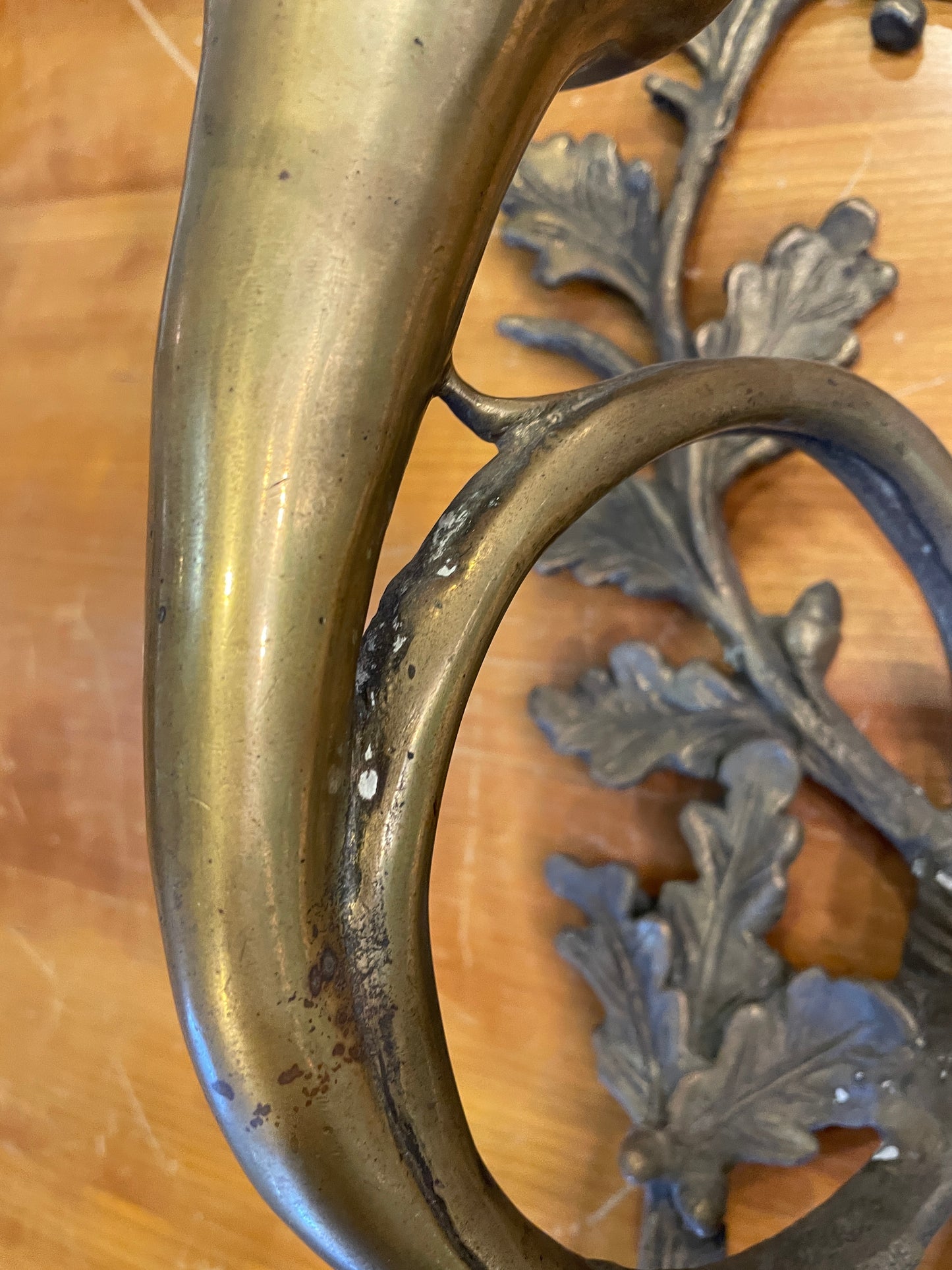 Brass Stag Wall Sconce with Candlesticks (03T00O)