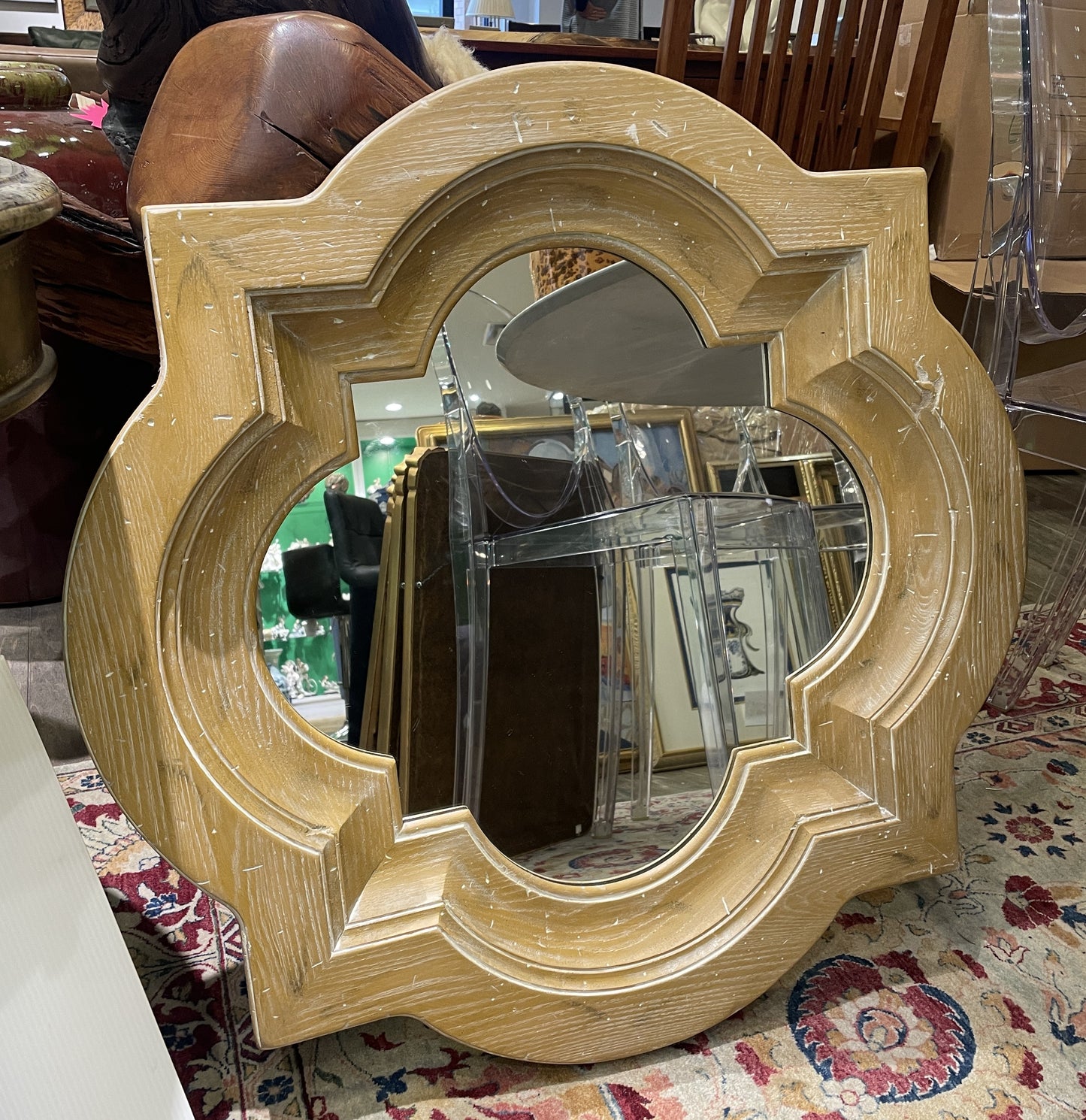 Quatrefoil Mirror in Pine (0HO00P)