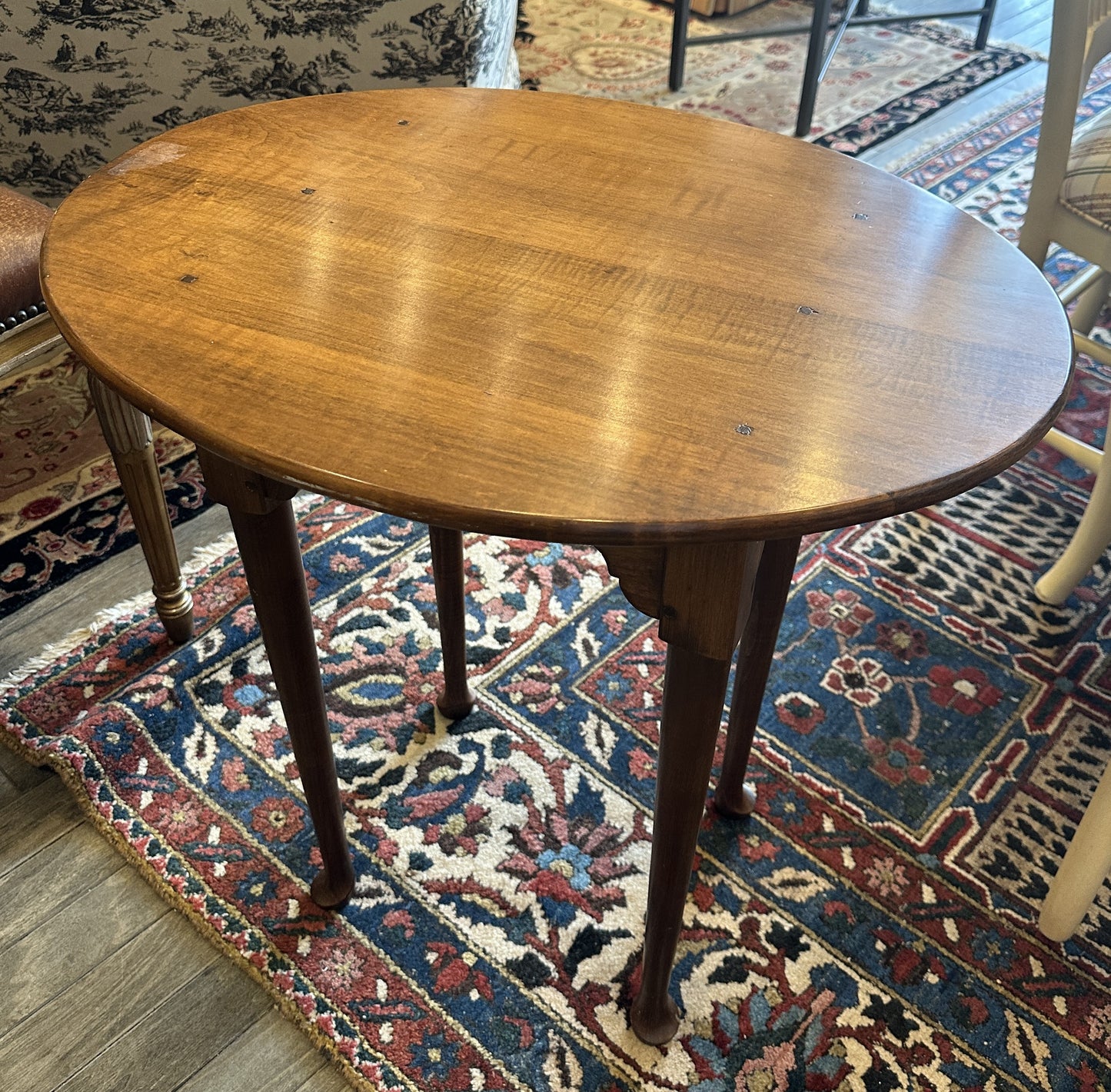 Michael Camp Bench Made Oval End Table (0C4019)