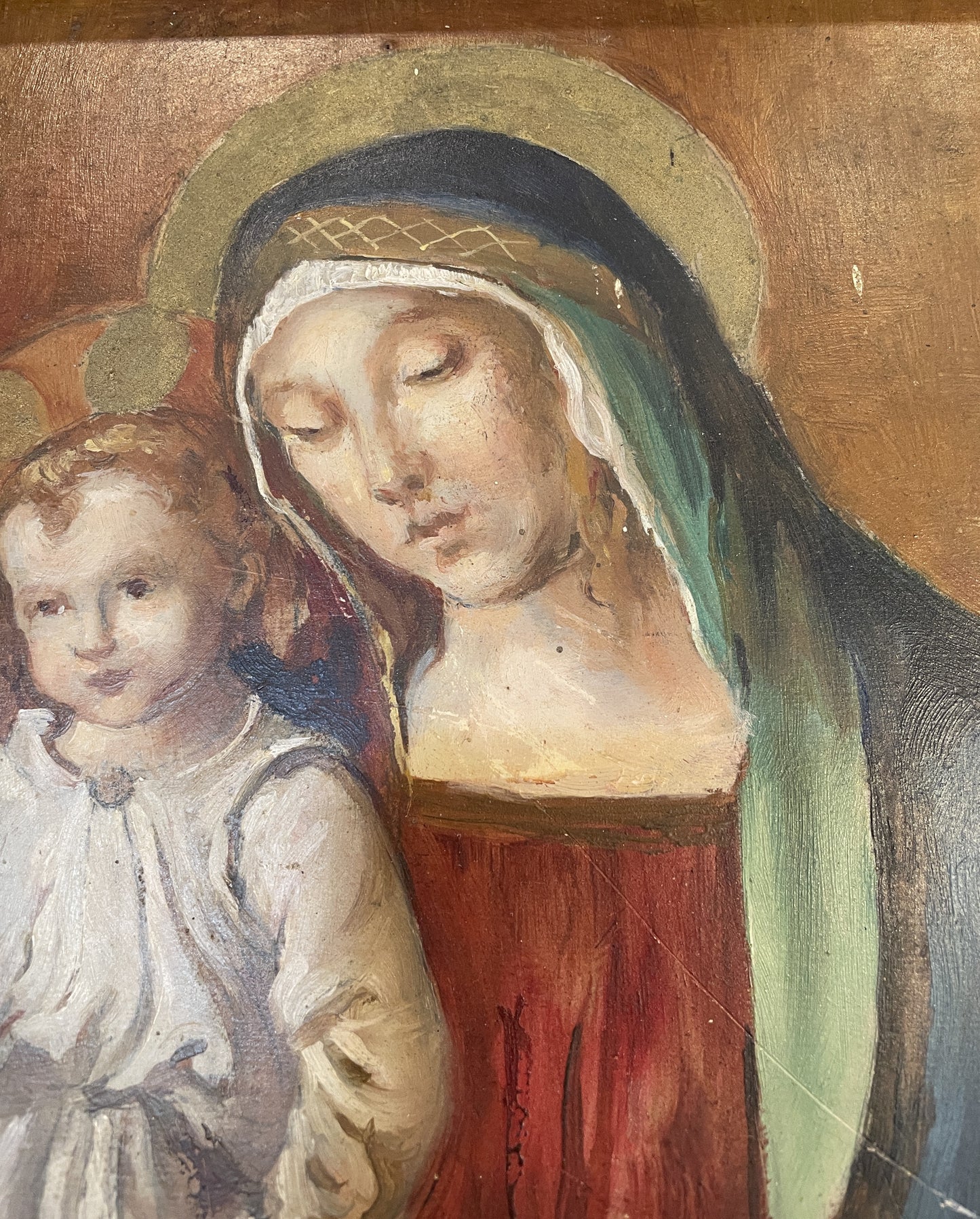 Reproduction of Bernardino Pinturicchio, Oil on Board "Madonna of the Windowsill" (03T00P)