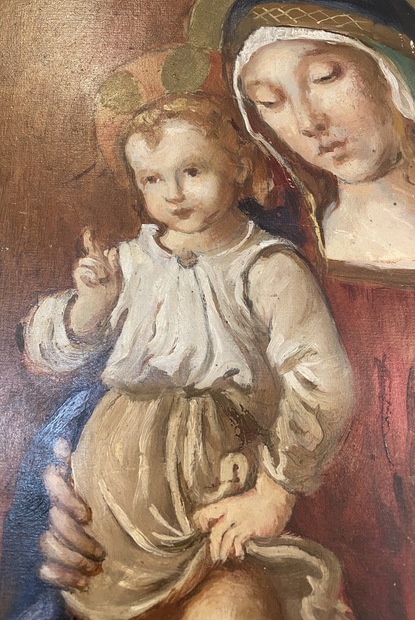 Reproduction of Bernardino Pinturicchio, Oil on Board "Madonna of the Windowsill" (03T00P)