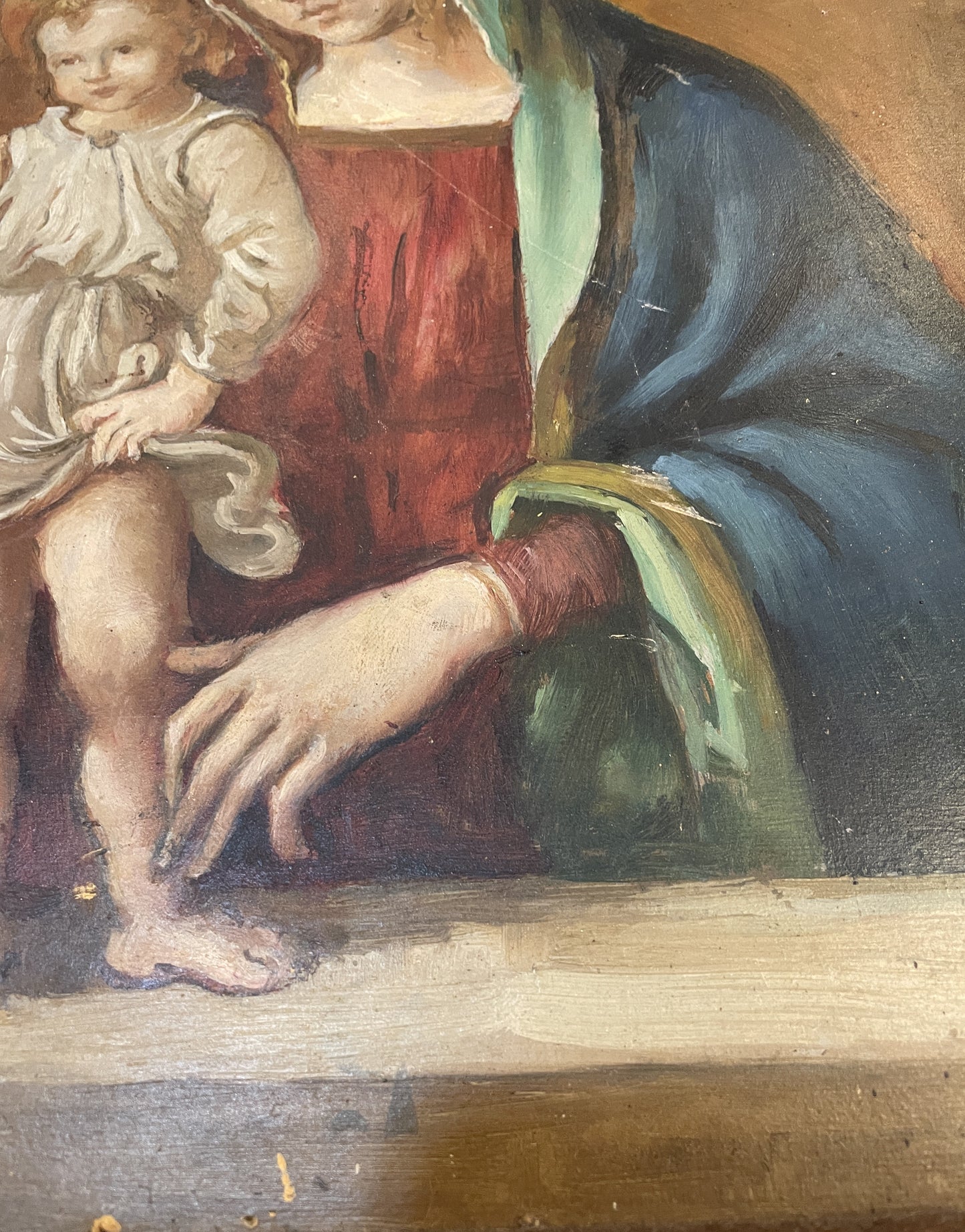 Reproduction of Bernardino Pinturicchio, Oil on Board "Madonna of the Windowsill" (03T00P)