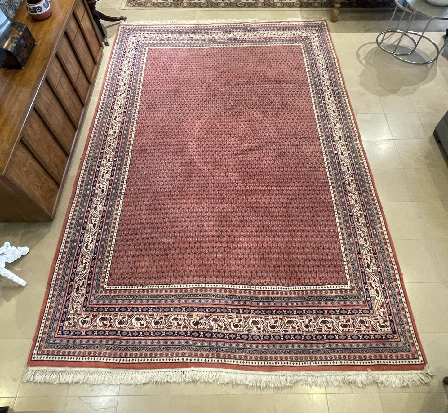 Persian Sarouk Mir Rug in Raspberry (Approx. 8'1x11'6) (0L7022)