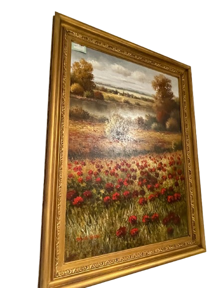 Morgan Oil on Canvas of Poppies (0C9007)