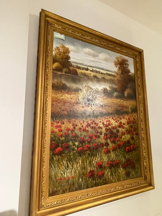 Morgan Oil on Canvas of Poppies