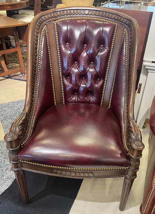 Hancock and Moore "Appointment" Tufted Leather Chair