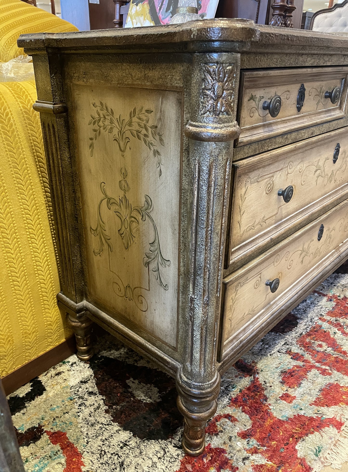 Faux Finished Chest of Drawers/Console Cabinet, AS IS (0HO00W)
