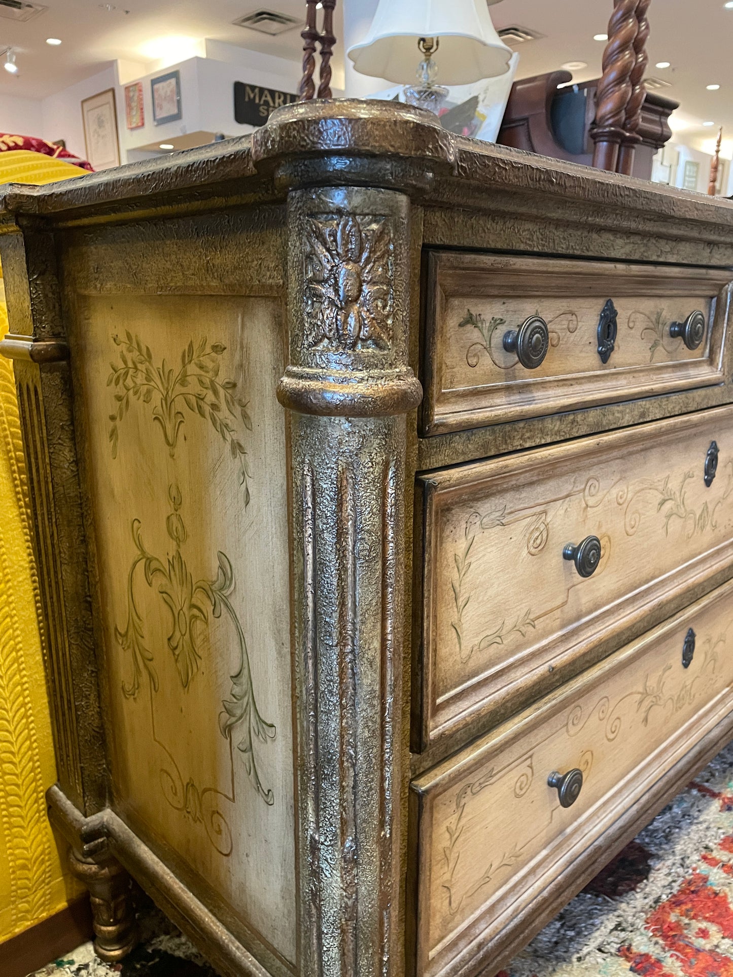 Faux Finished Chest of Drawers/Console Cabinet, AS IS (0HO00W)