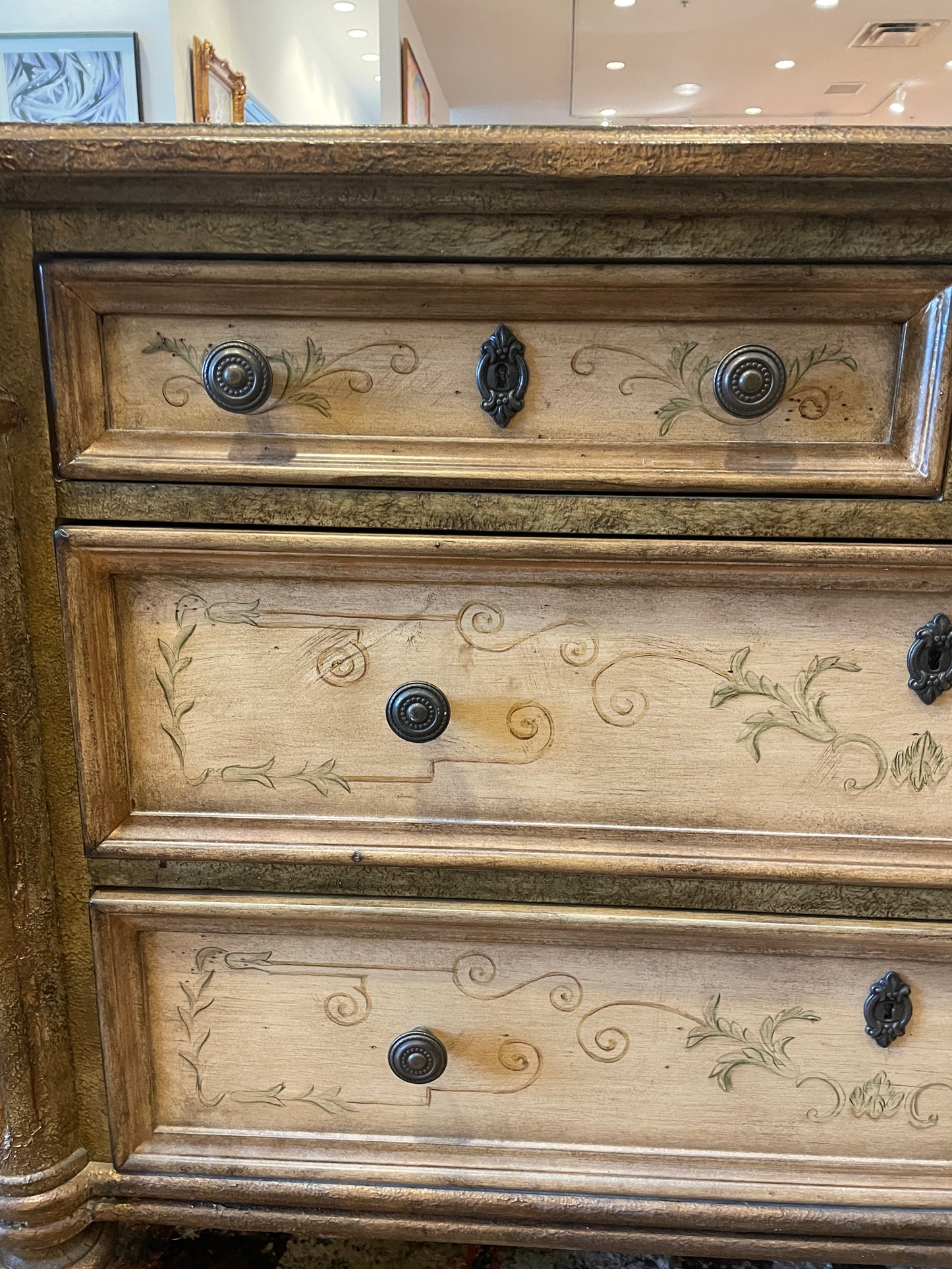 Faux Finished Chest of Drawers/Console Cabinet, AS IS (0HO00W)