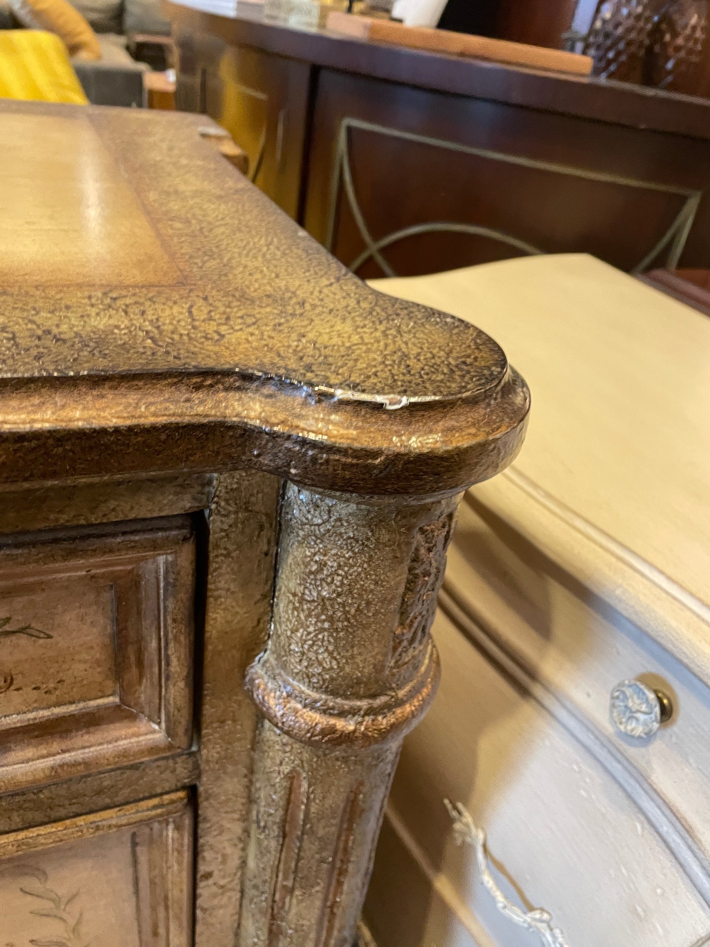 Faux Finished Chest of Drawers/Console Cabinet, AS IS (0HO00W)