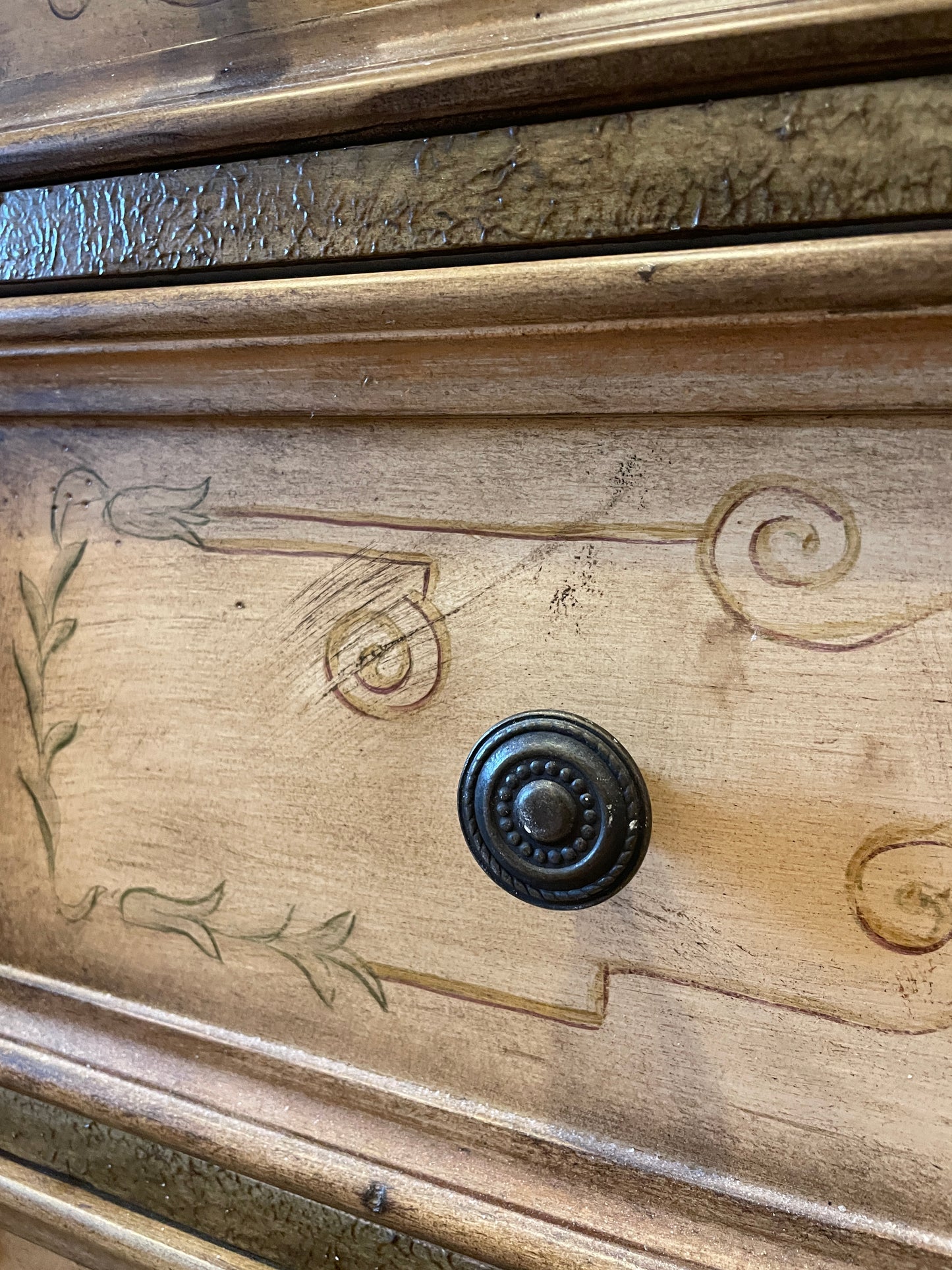 Faux Finished Chest of Drawers/Console Cabinet, AS IS (0HO00W)