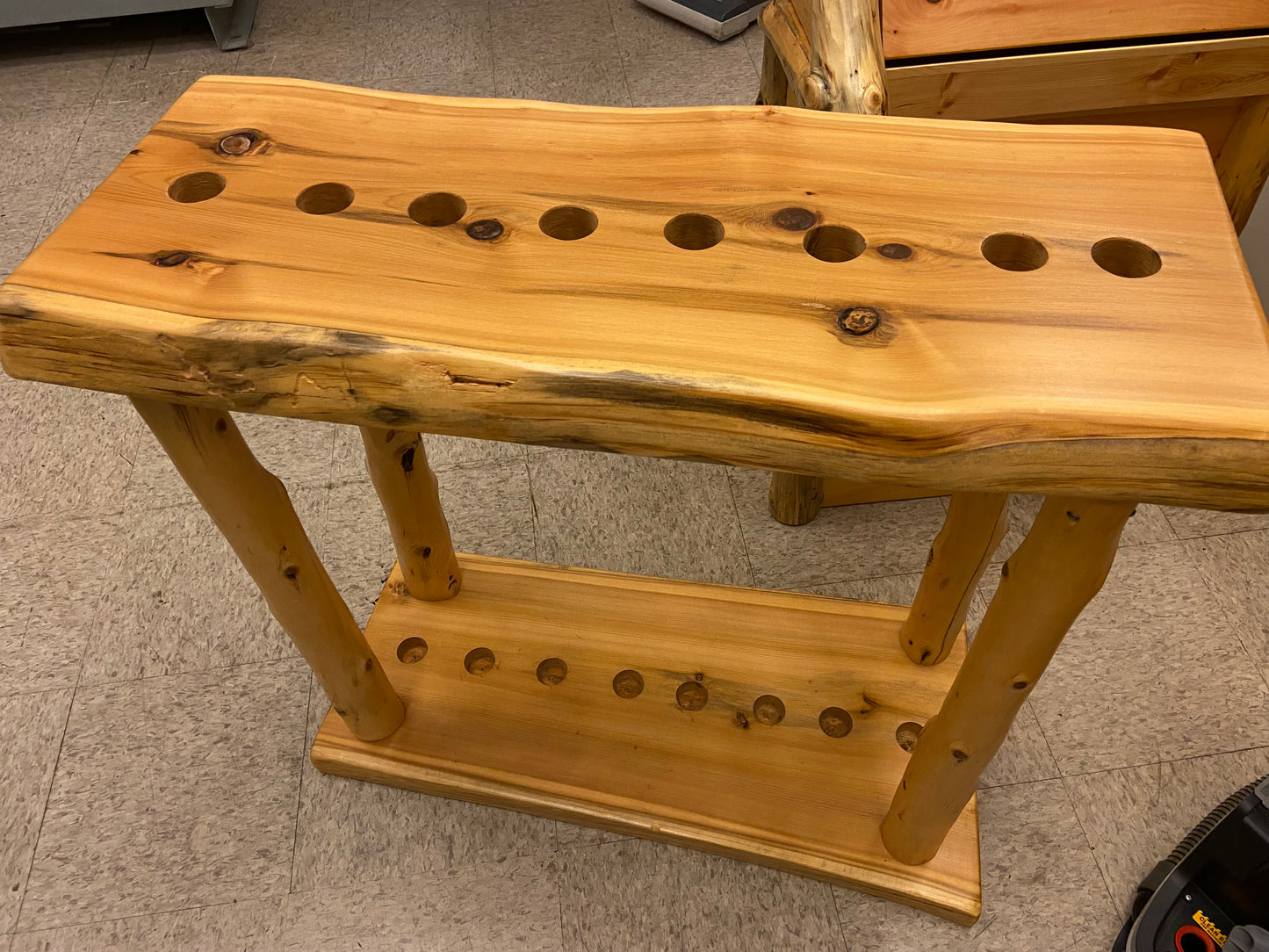 Rustic Pine Pool Cue Stand (25081)