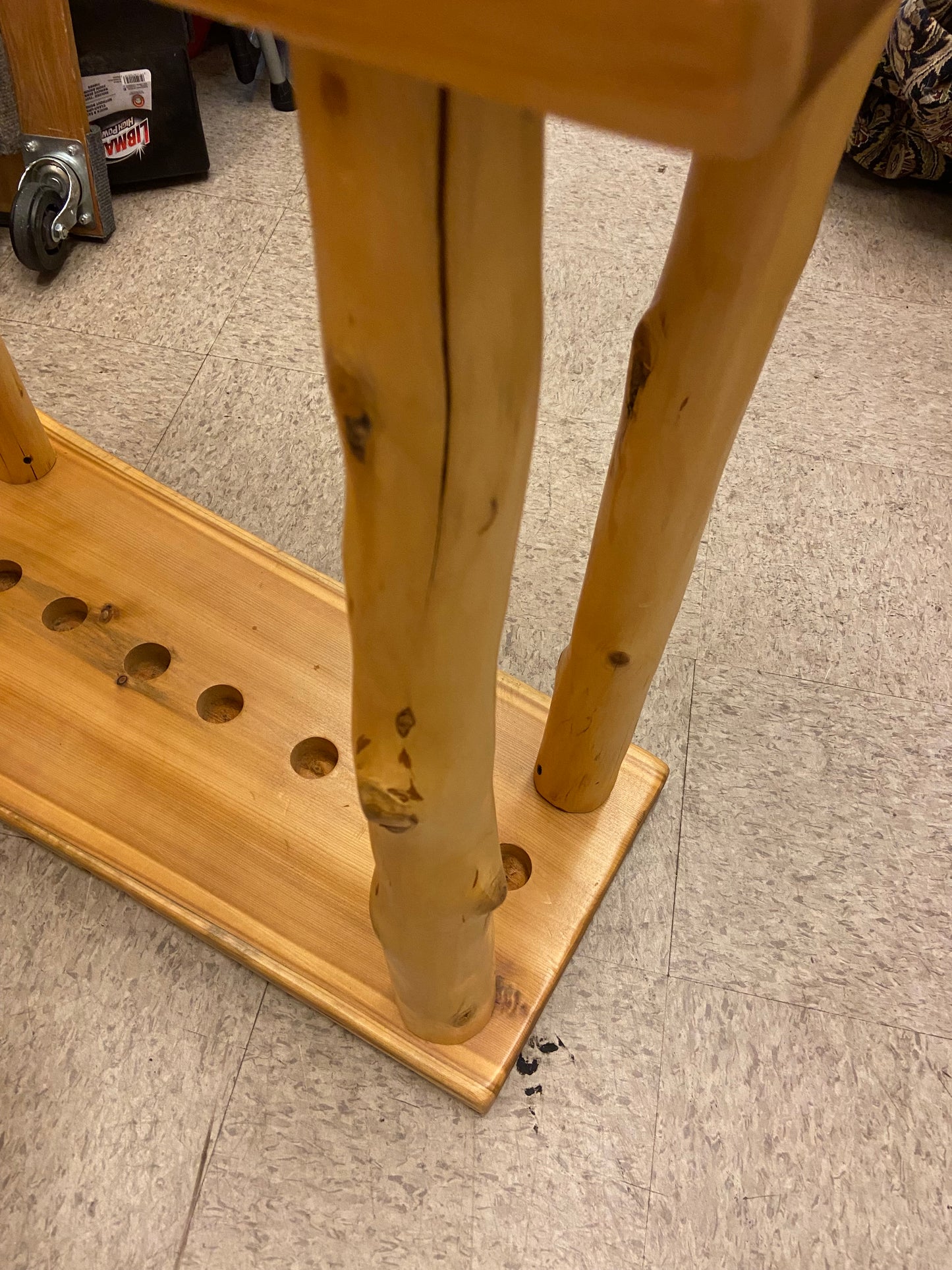 Rustic Pine Pool Cue Stand (25081)