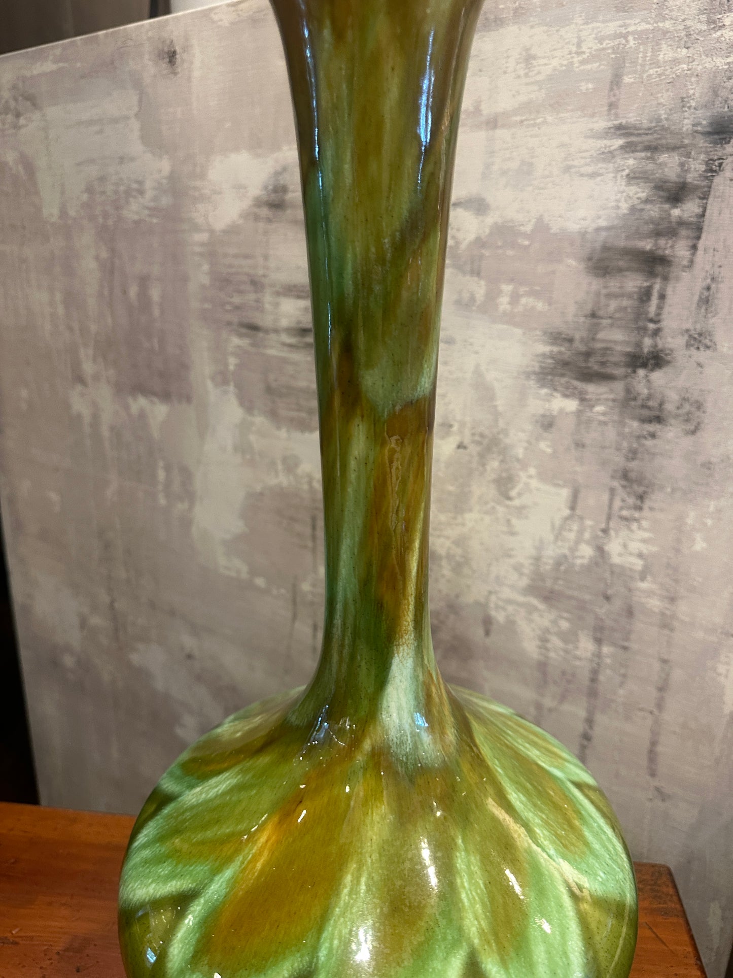 1950's Mid Century Drip Glaze Lamp (0ID003)