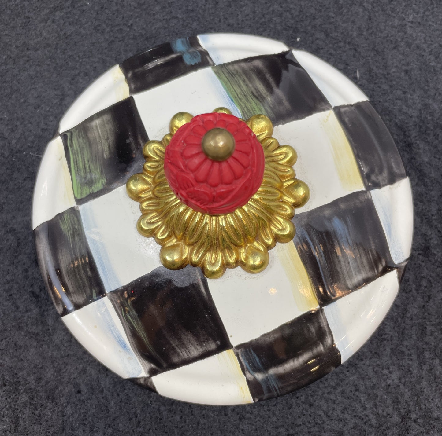 Mackenzie-Childs Courtly Check Cookie Jar (0OO001)