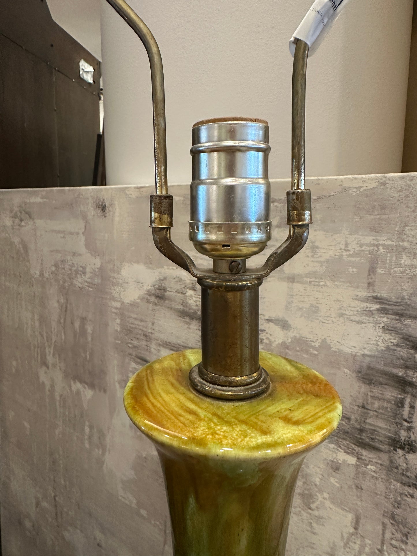 1950's Mid Century Drip Glaze Lamp (0ID003)