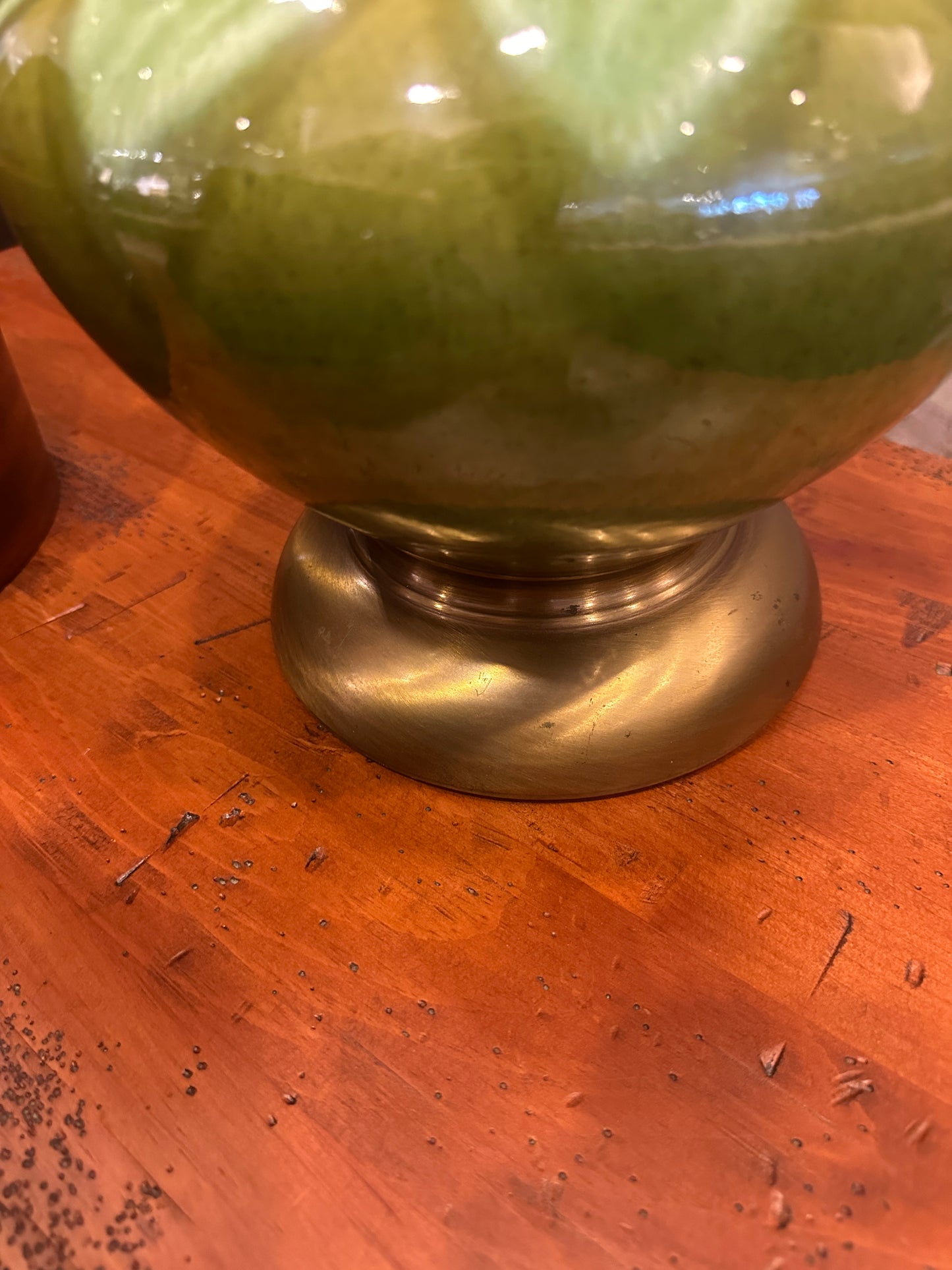 1950's Mid Century Drip Glaze Lamp (0ID003)