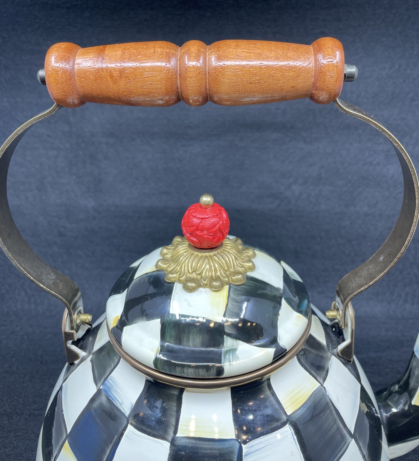 Mackenzie-Childs Courtly Check 3qt Teapot (0OO002)