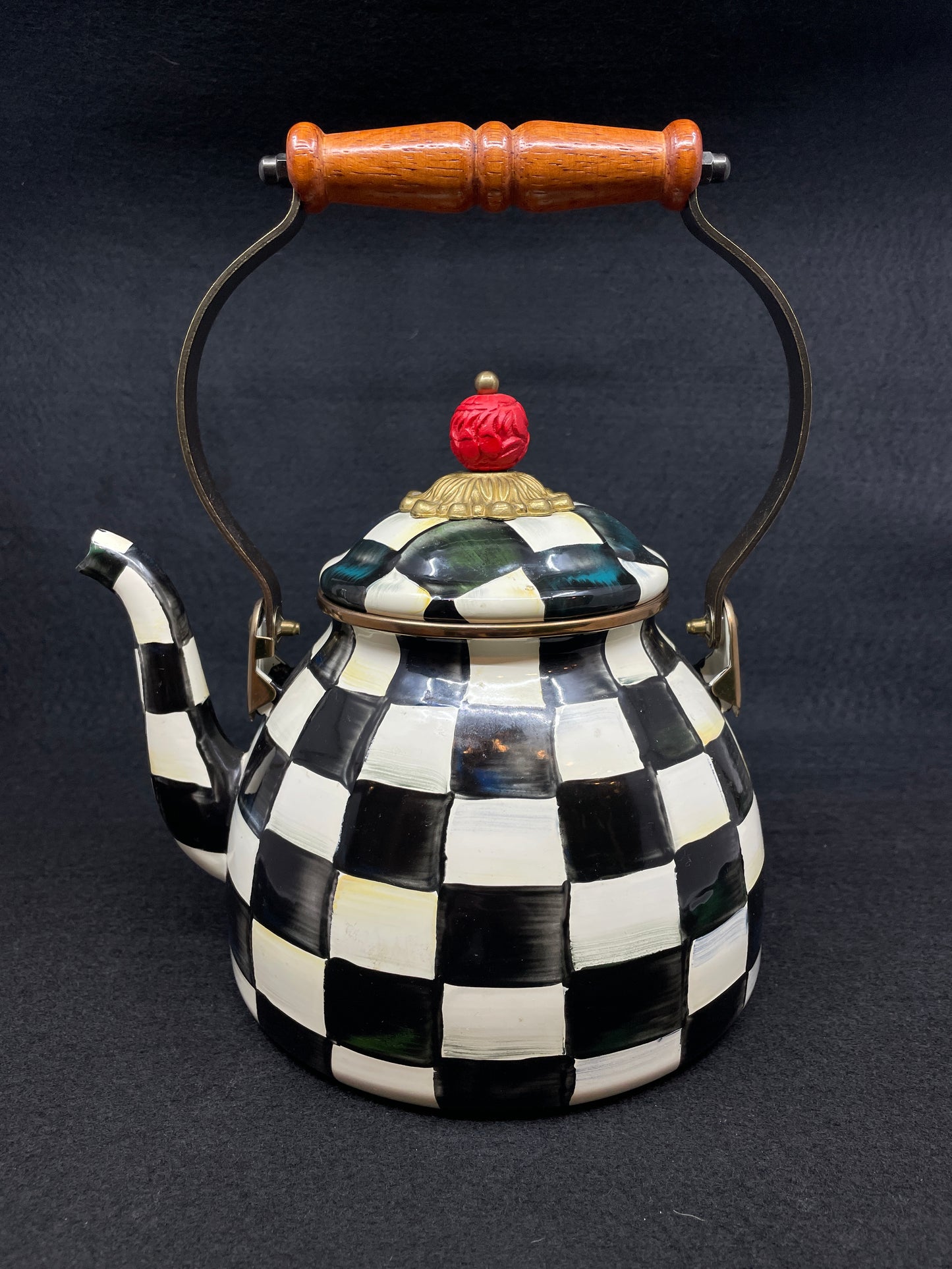 Mackenzie-Childs Courtly Check 2qt Teapot (0OO003)