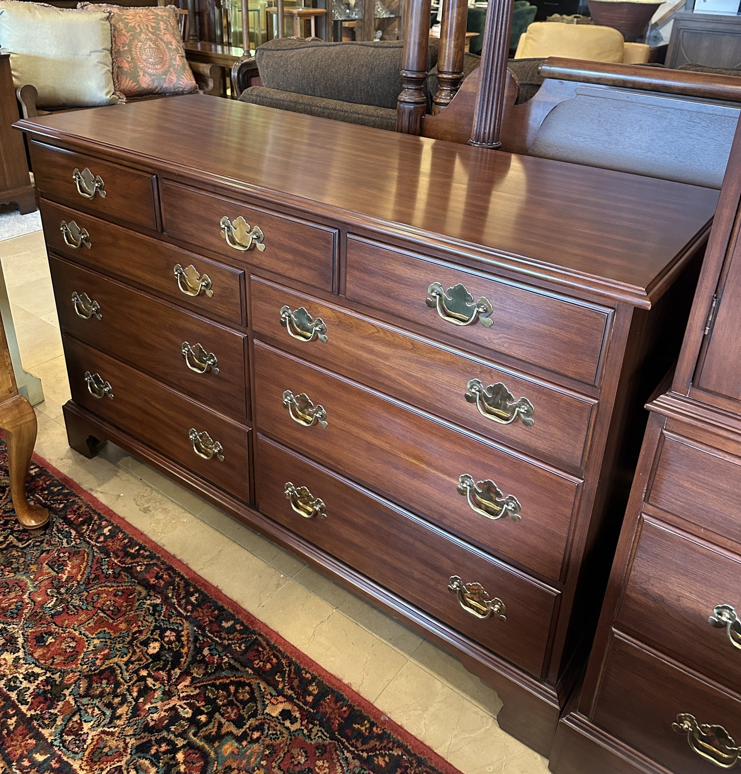 Henkel Harris Black Cherry Chest of Drawers, 9 Drawer (0C400D)
