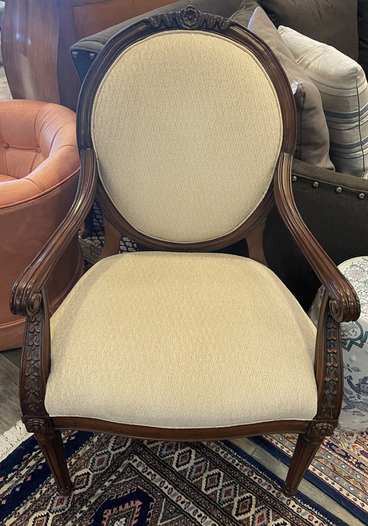 Hancock and Moore Louis XVI Style Upholstered Arm Chair