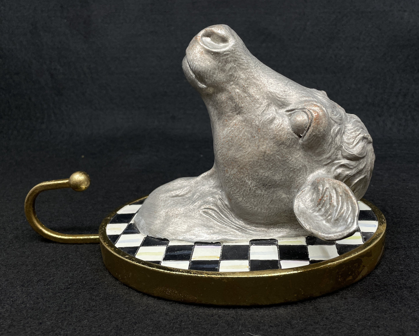 Mackenzie-Childs Courtly Check Cow Hook (0OO005)