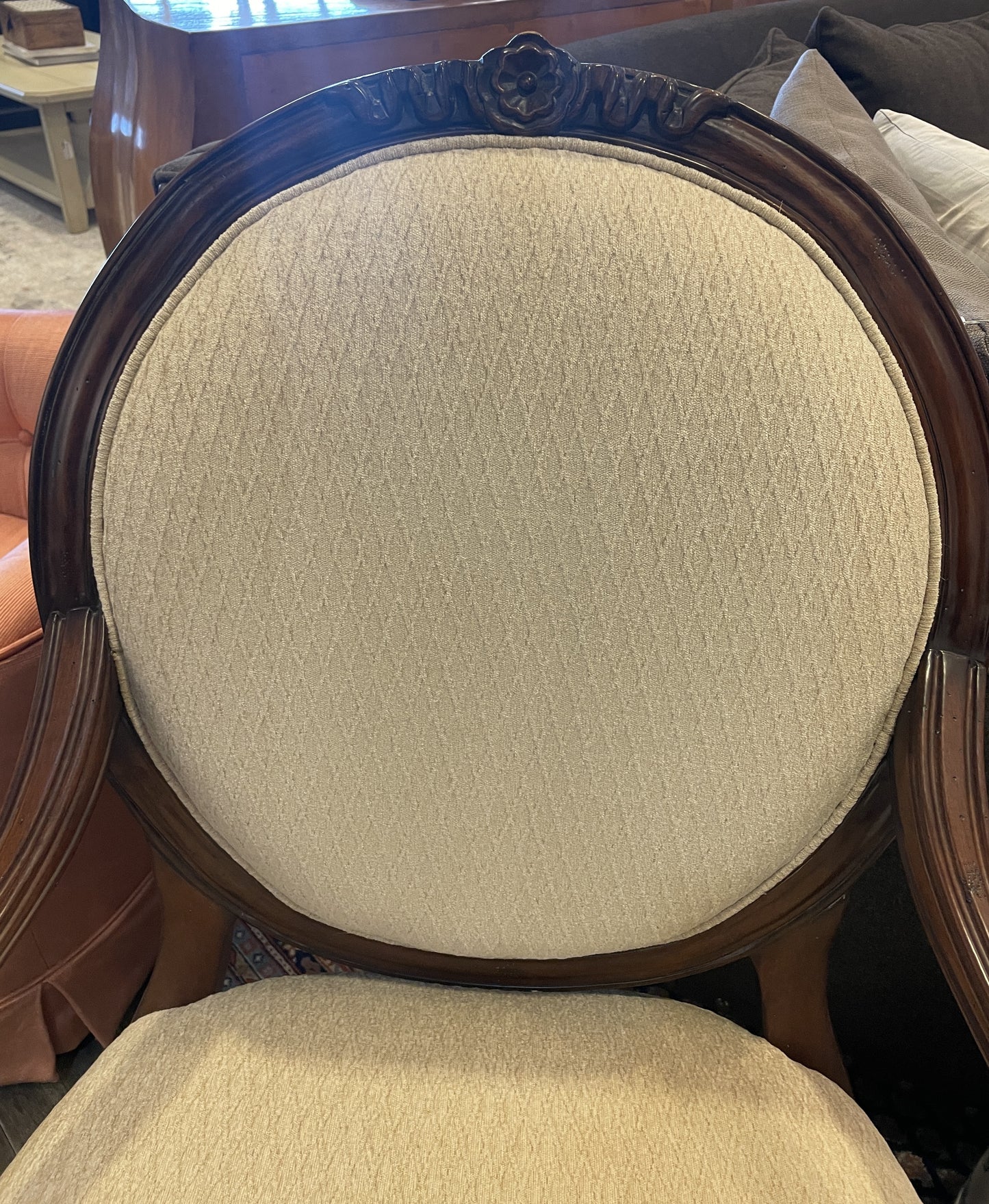 Hancock and Moore Louis XVI Style Upholstered Arm Chair