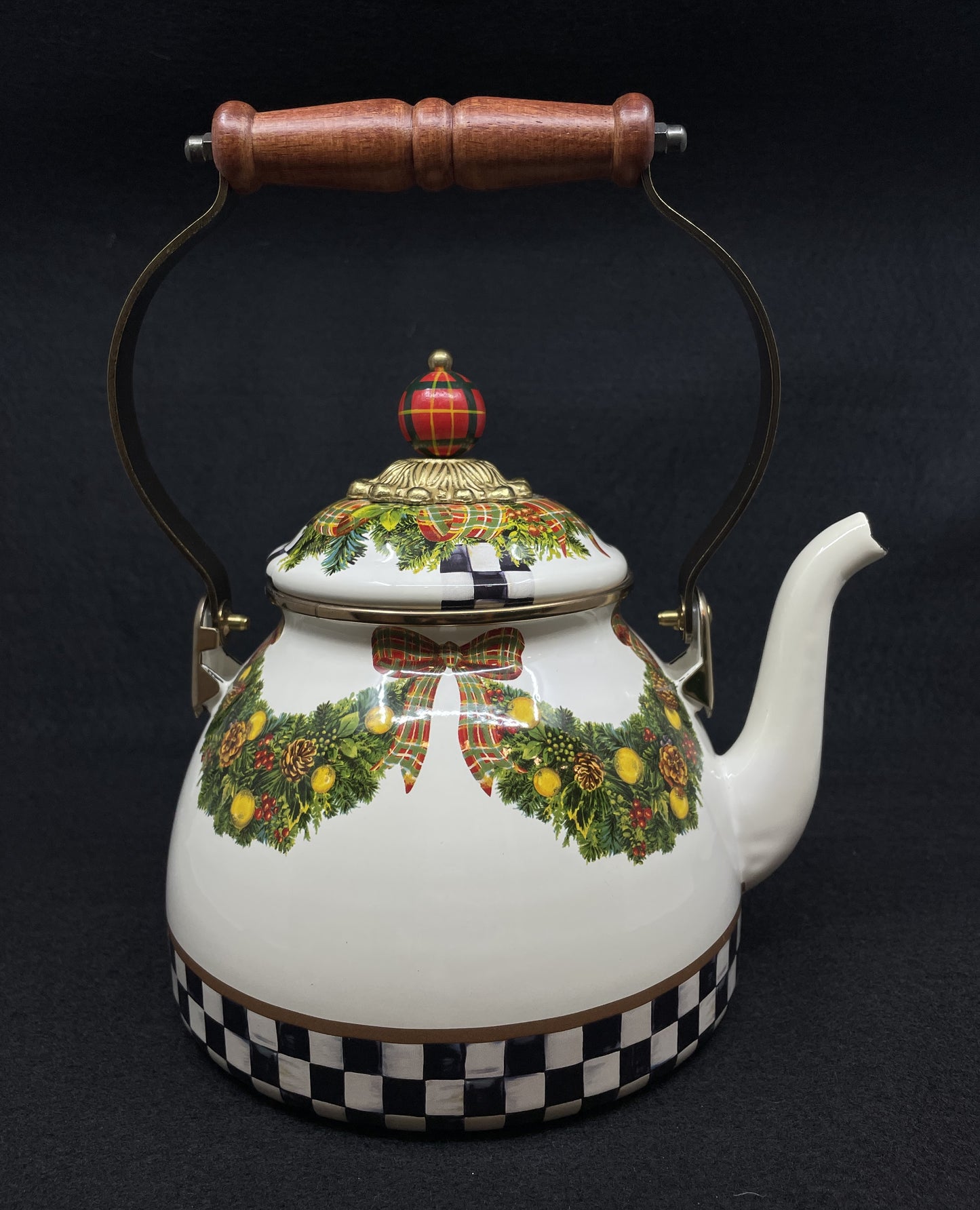 Mackenzie-Childs Evergreen 2qt Teapot (0OO00B)