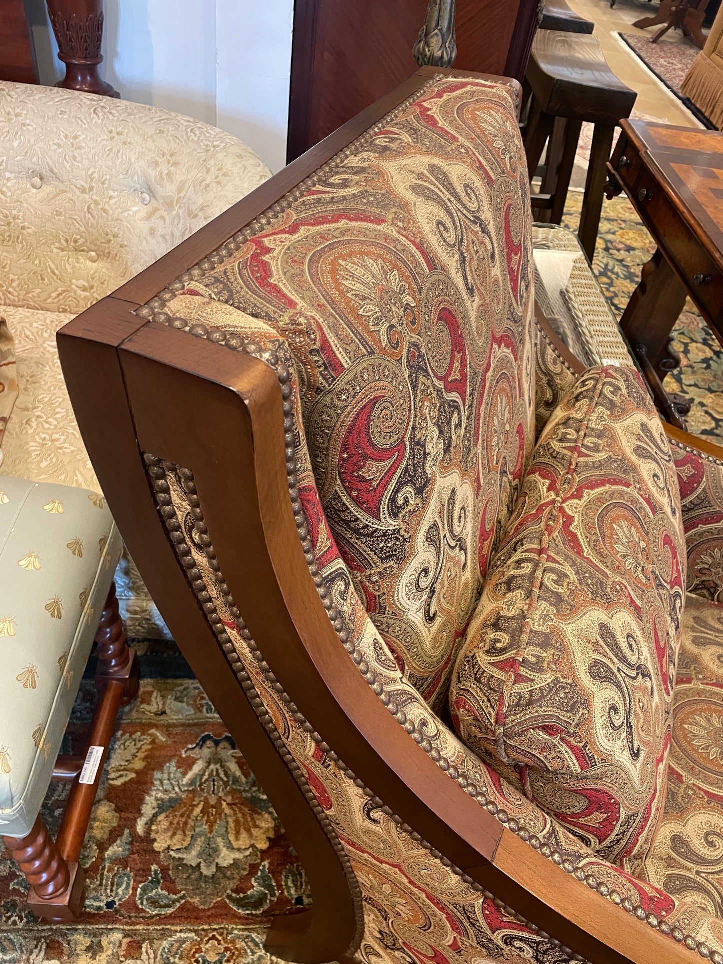 Century Paisely Arm Chair