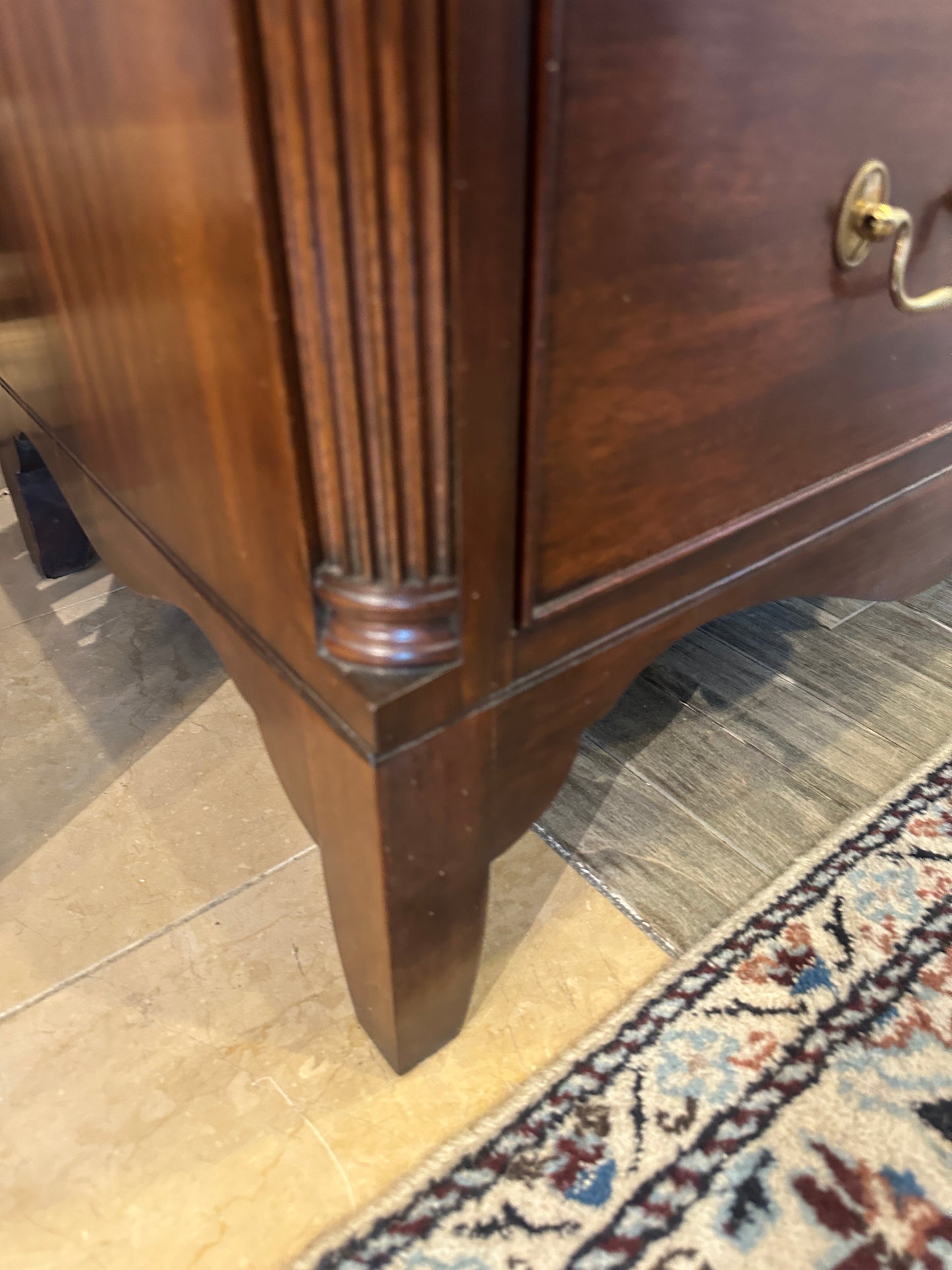 Henkel Harris Block Front Mahogany 5 Drawer Chest (0C401P)