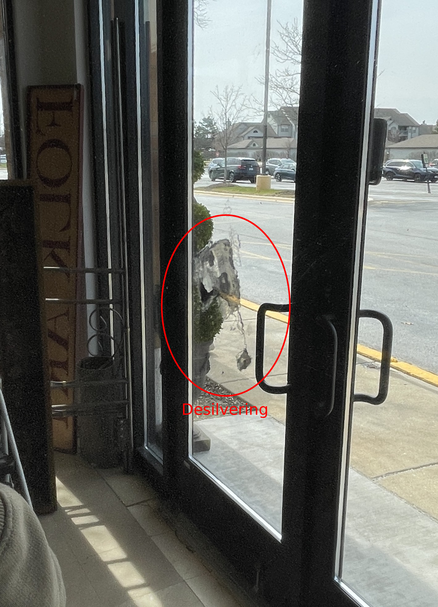 Antique Compactum Wardrobe with Center Mirror, AS IS (0LC003)