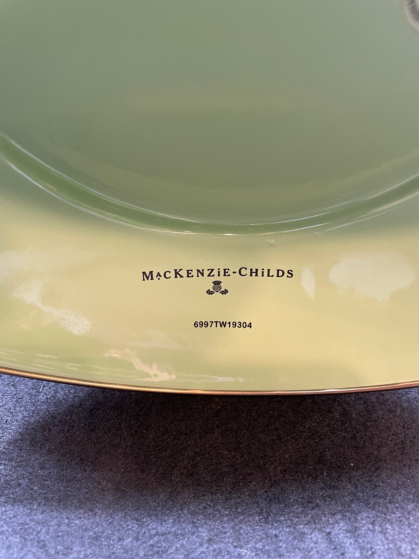 Mackenzie-Childs Large Flower Market Green Bowl (0OO00C)