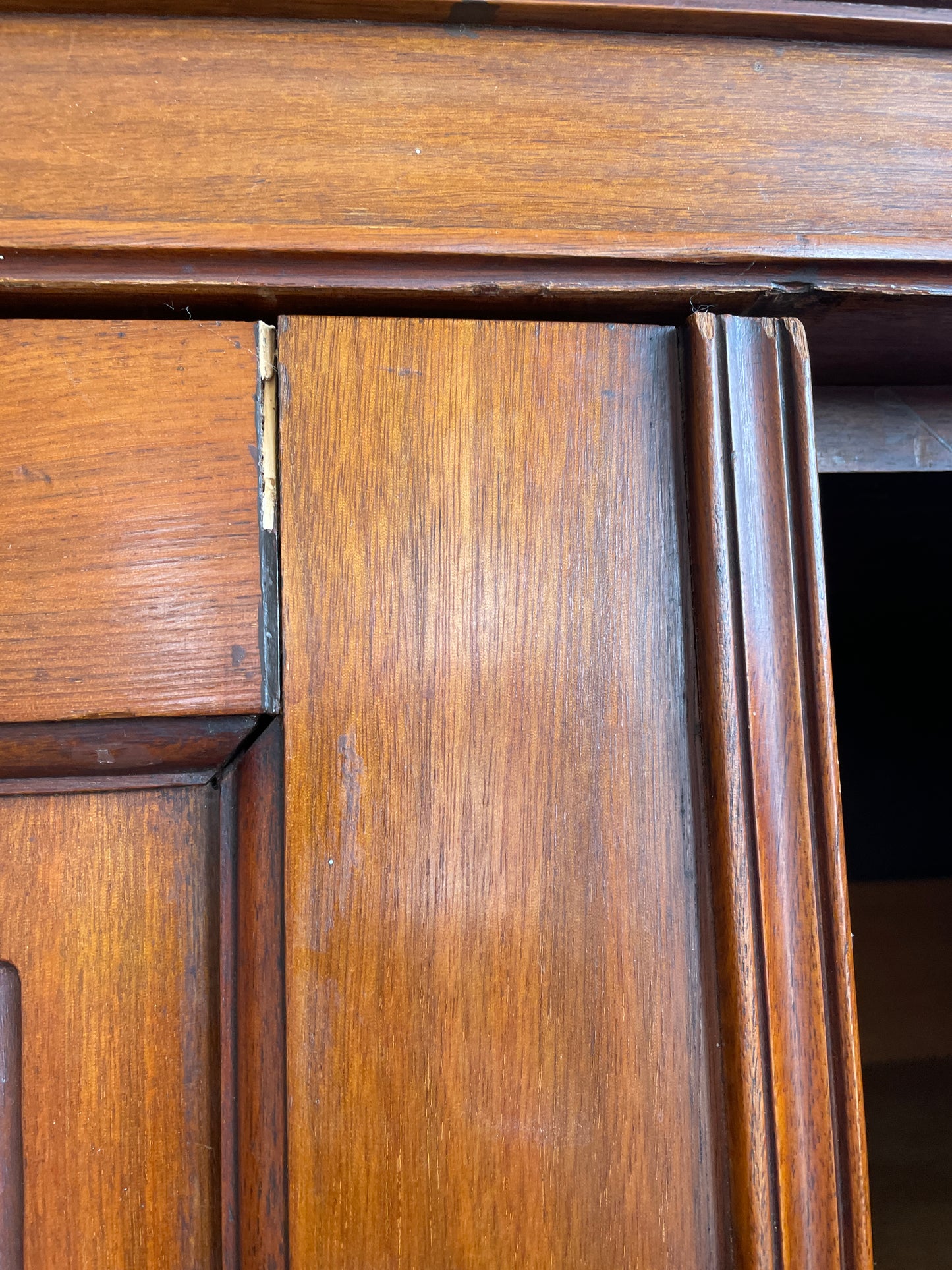 Antique Compactum Wardrobe with Center Mirror, AS IS (0LC003)