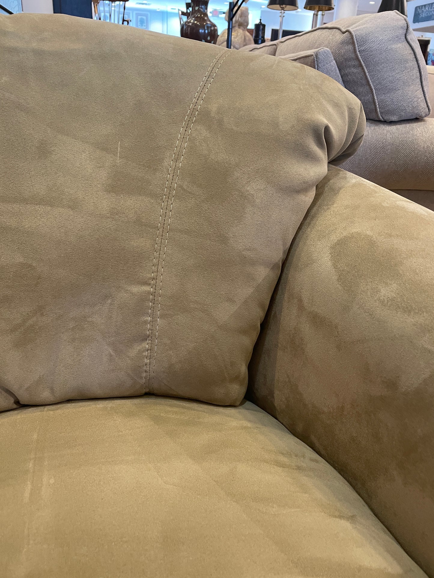 Ultra Suede Swivel Chair, AS IS (Four Available) (0HP001)