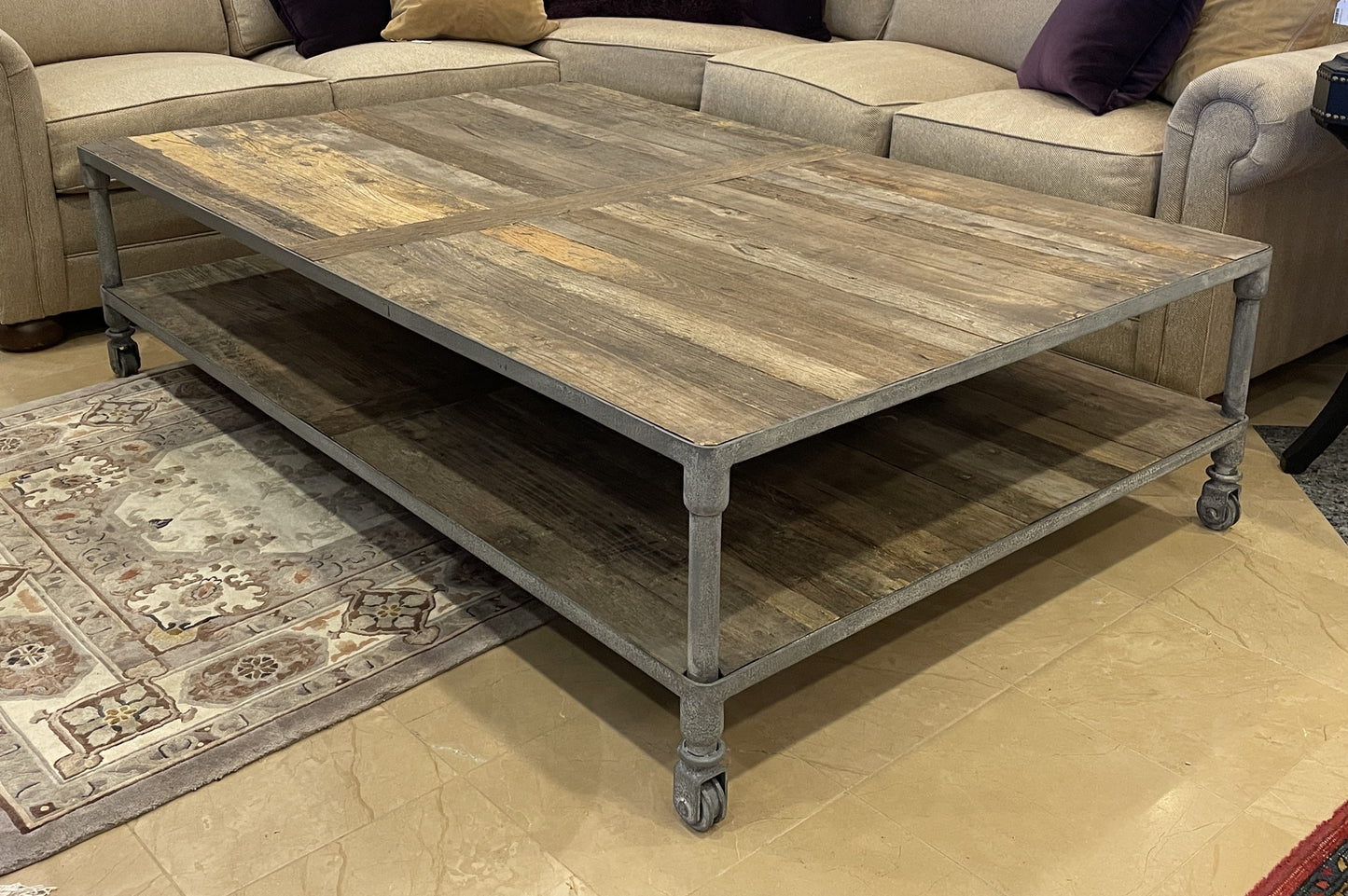 Restoration Hardware Dutch Industrial Oversized Coffee Table (0HP002)