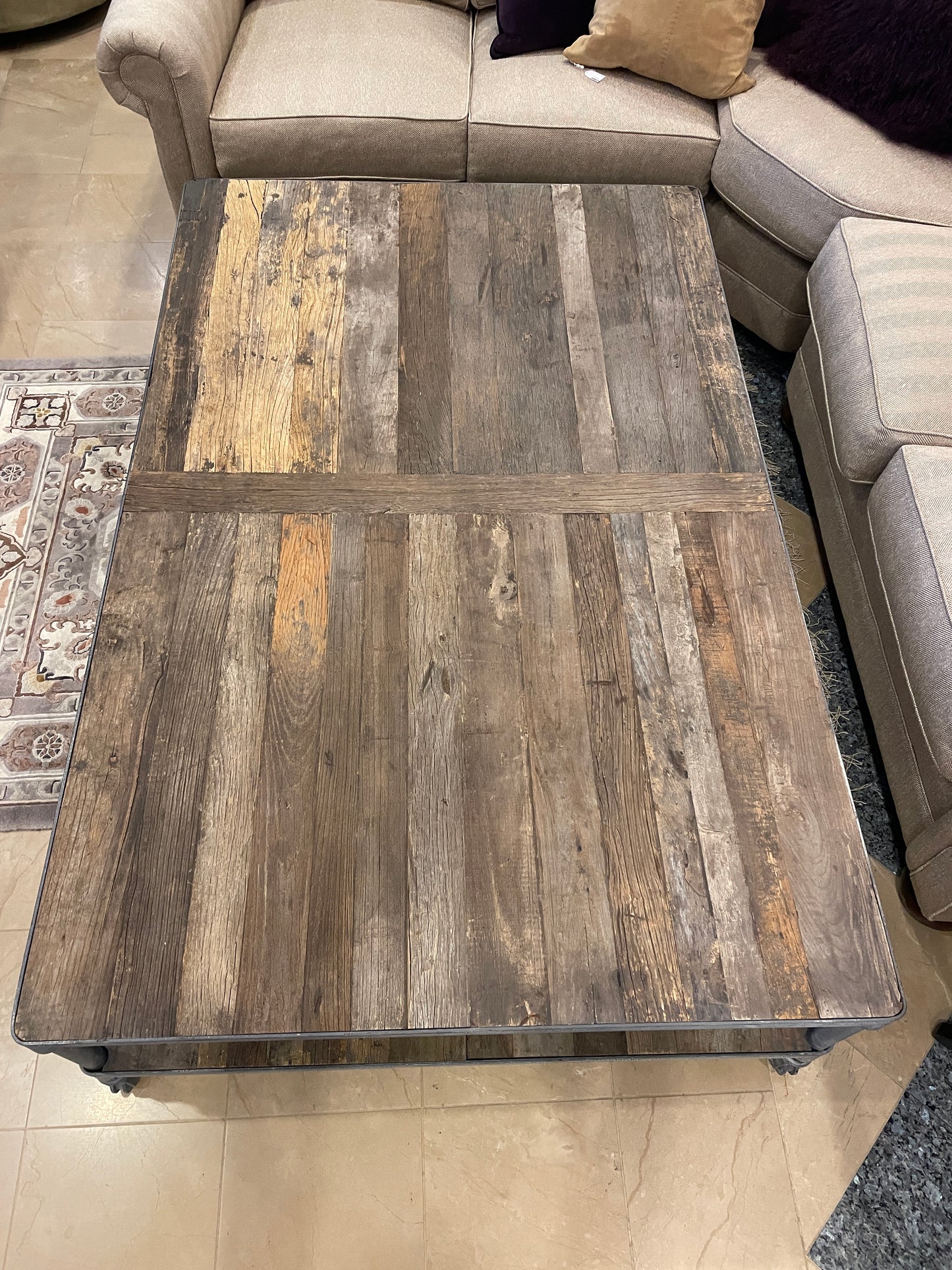 Restoration Hardware Dutch Industrial Oversized Coffee Table (0HP002)