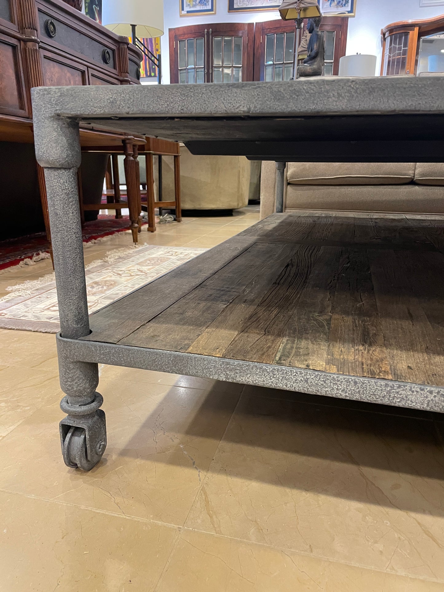 Restoration Hardware Dutch Industrial Oversized Coffee Table (0HP002)