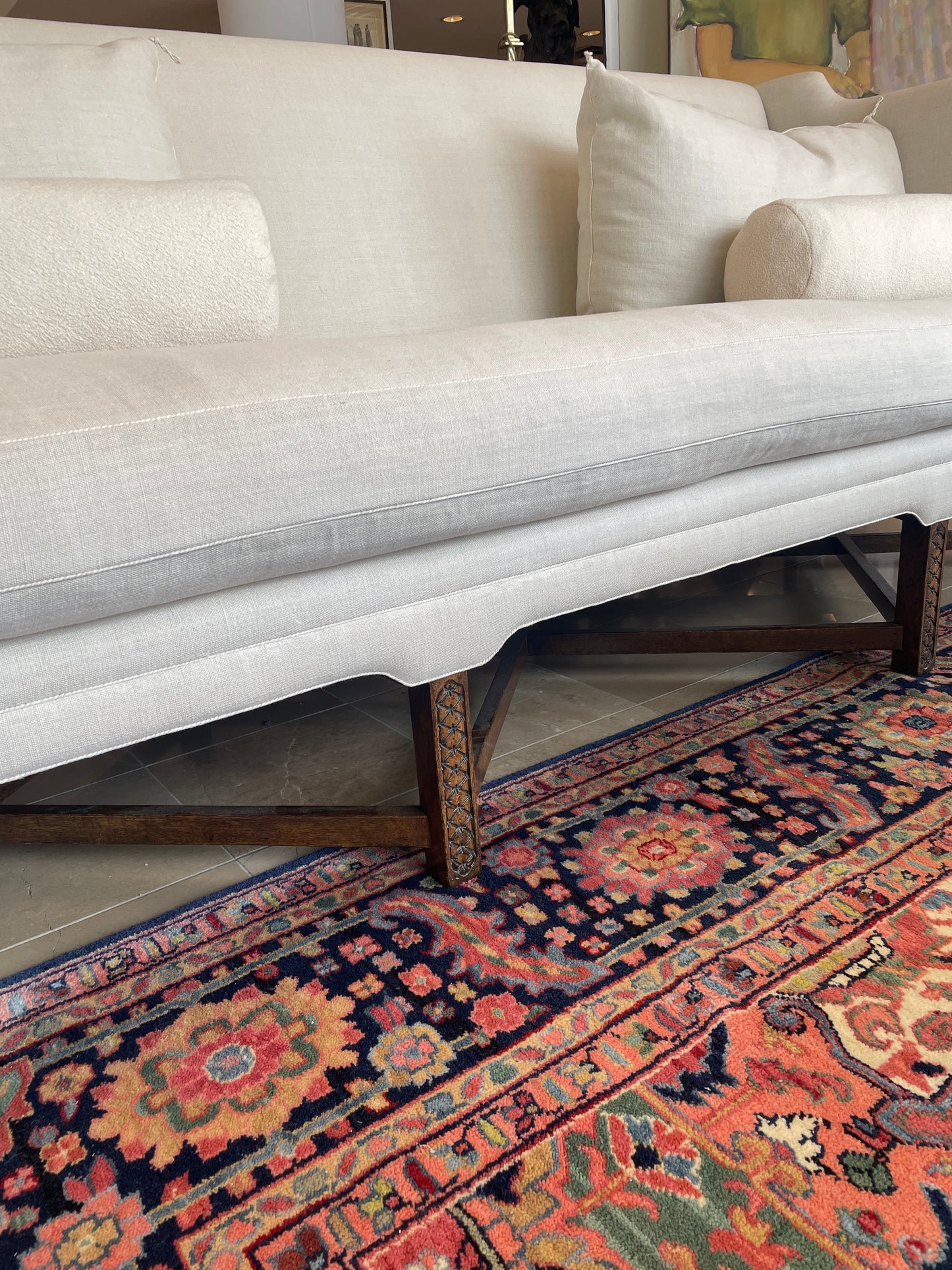 Dennis and Leen "Gainsborough" Sofa w Holly Hunt Linen